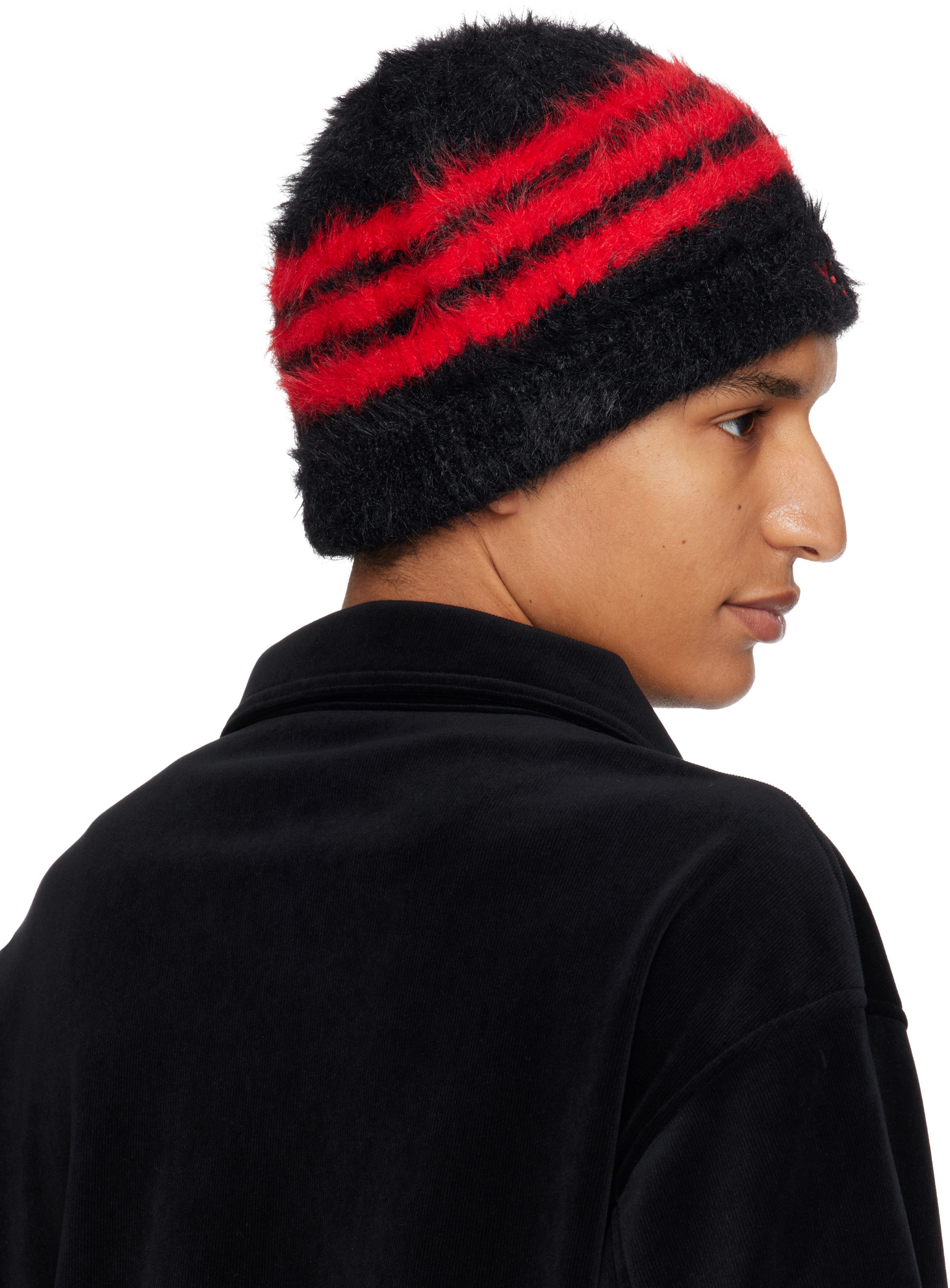 Y-3 - Black & Red Stripes Beanie