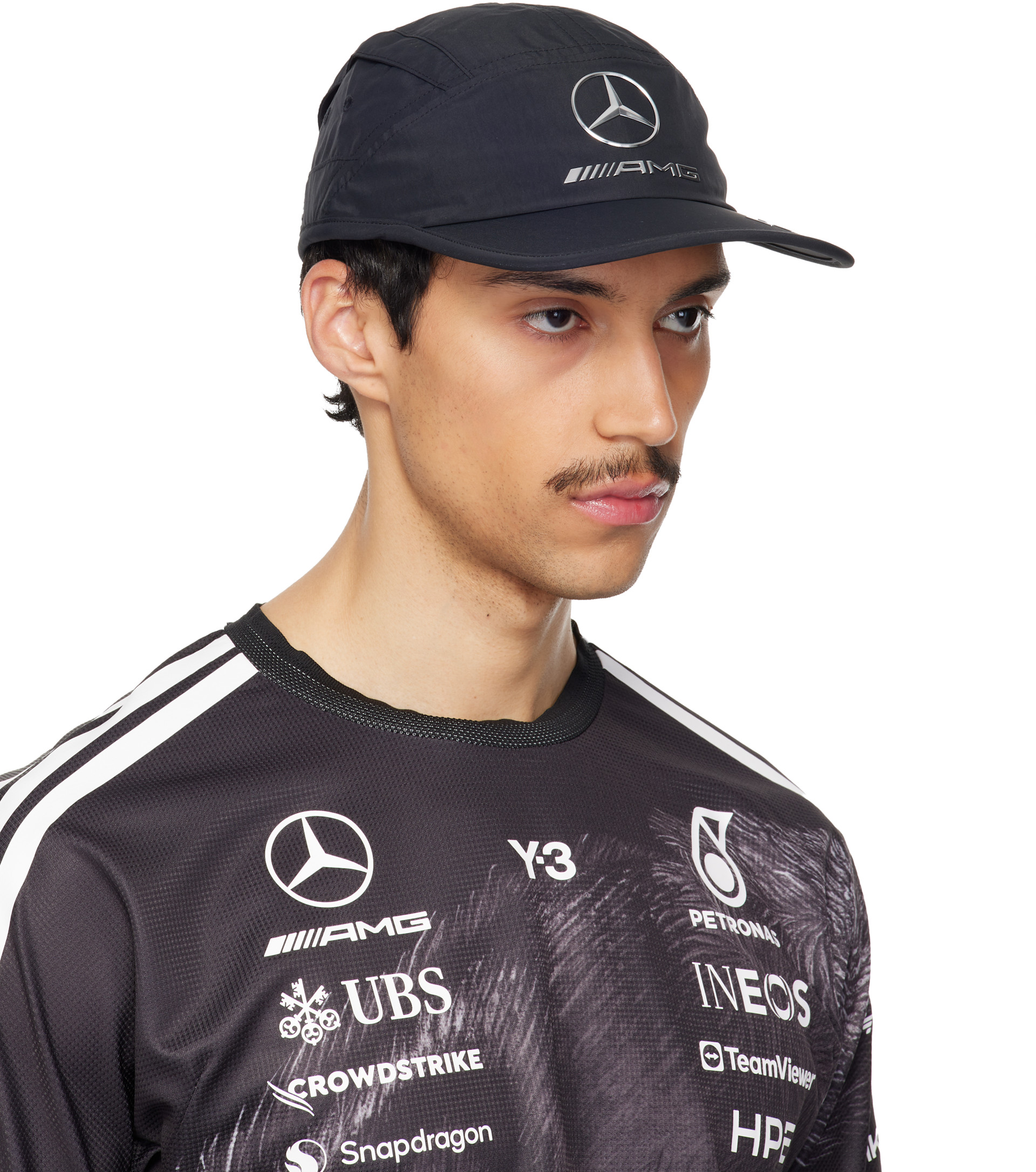 Y-3: Black Mercedes-AMG F1 Edition Run Cap | SSENSE