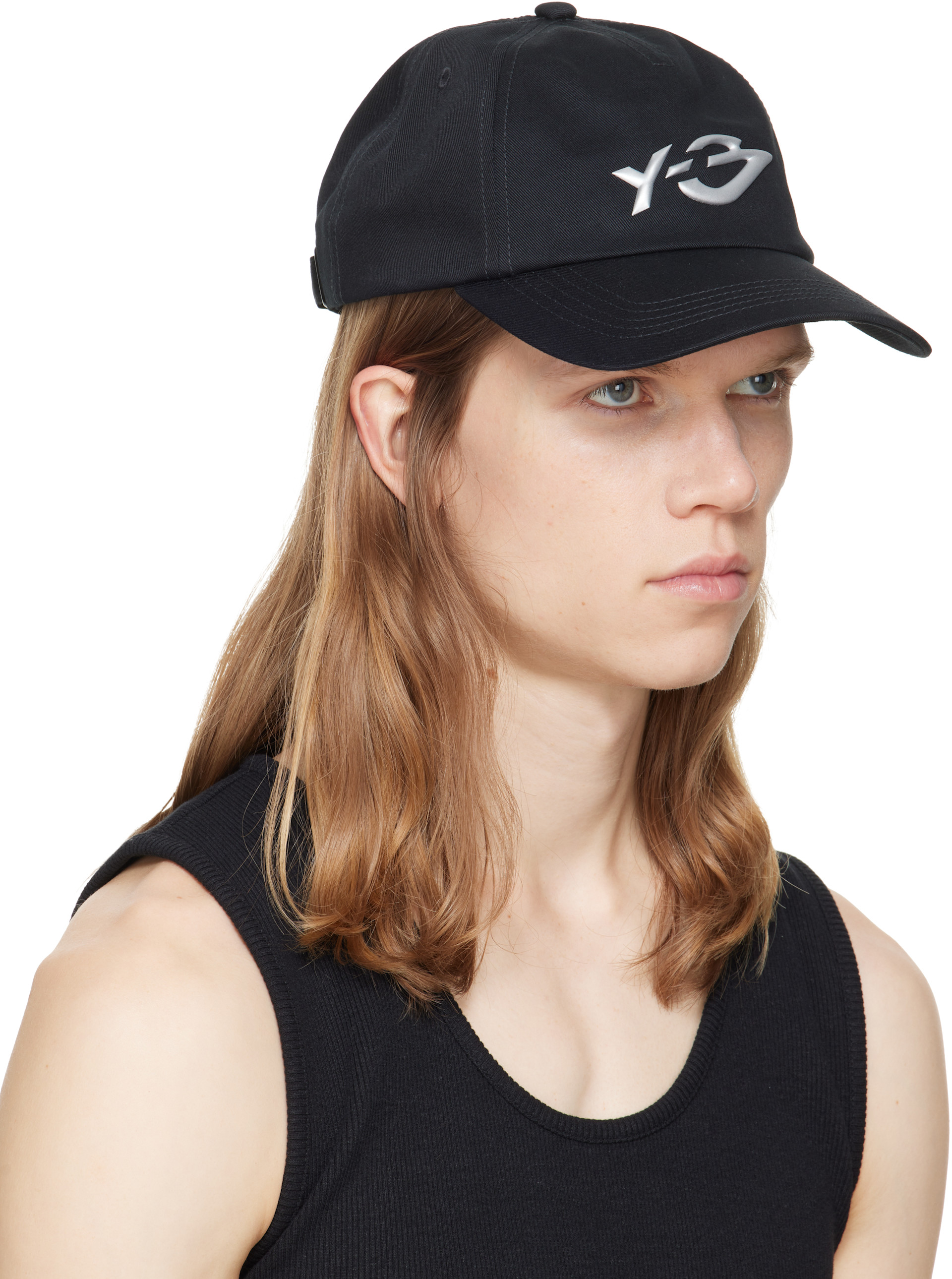 Y-3 - Black Graphic Logo Cap