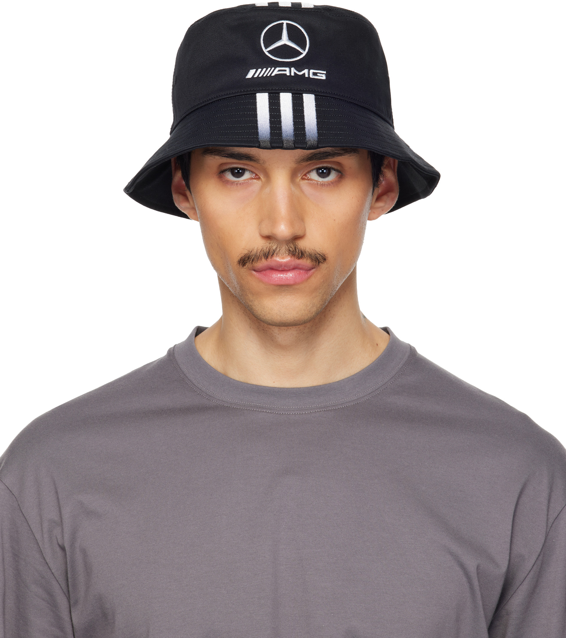 Y-3: Black Mercedes-AMG F1 Edition Team Bucket Hat | SSENSE Canada