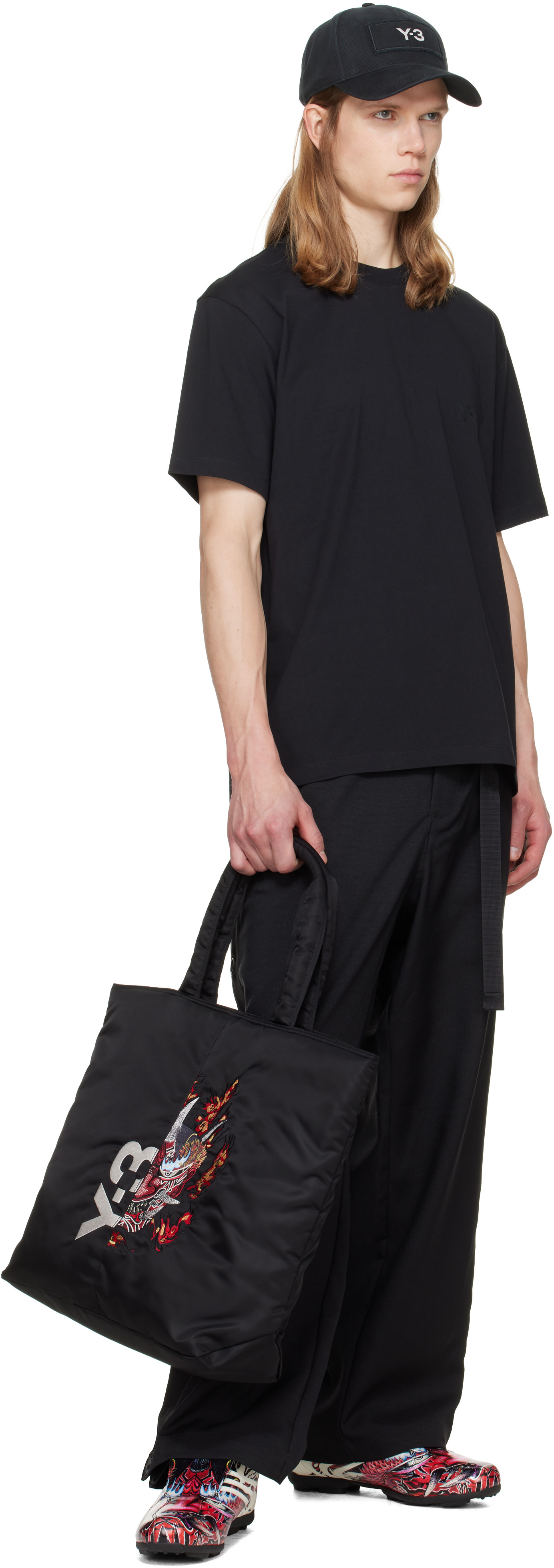 Y-3 - Cabas graphique noir
