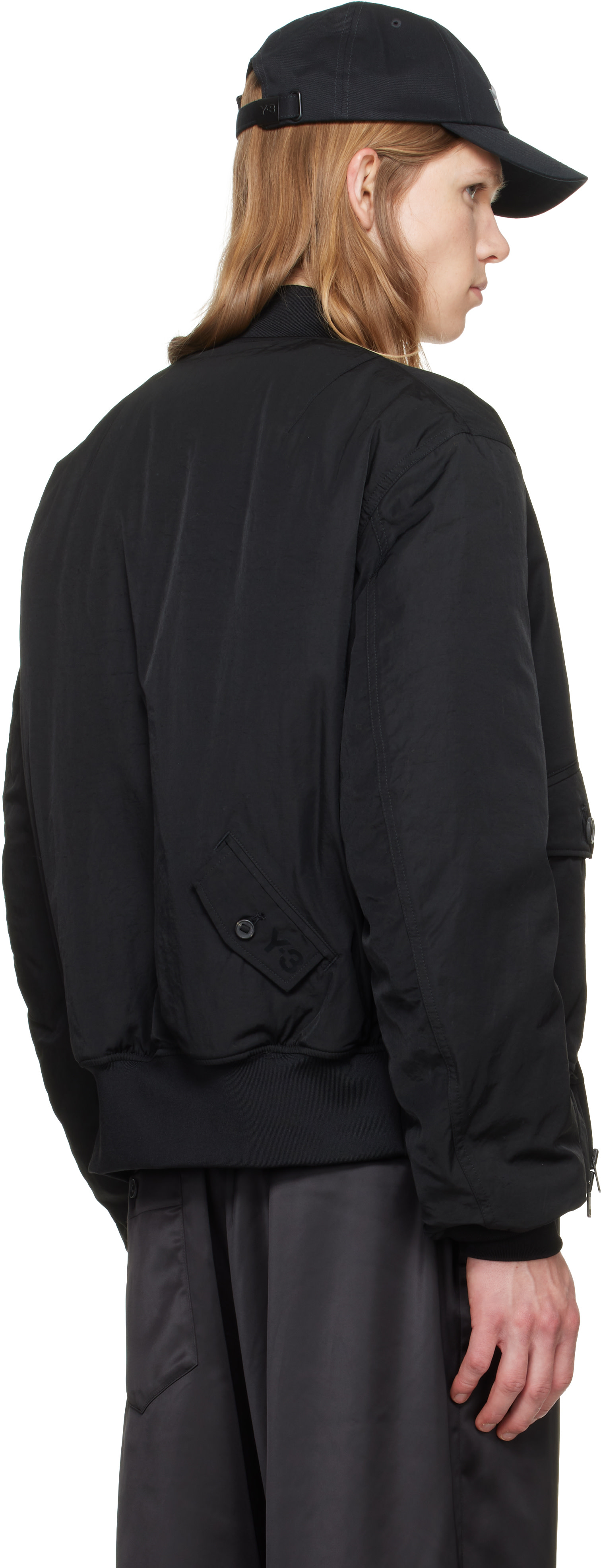Y-3 - Black Cargo Bomber Jacket