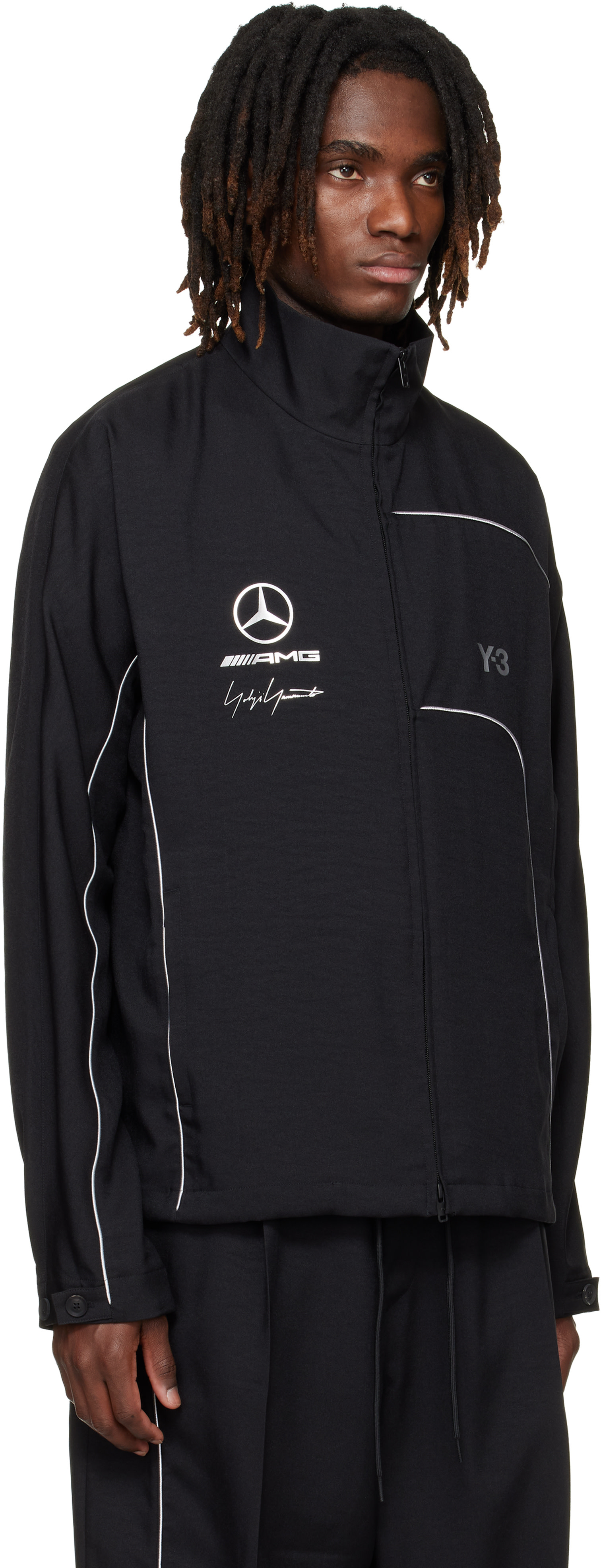 Y-3: ブラック Mercedes-AMG F1エディション トラックジャケット