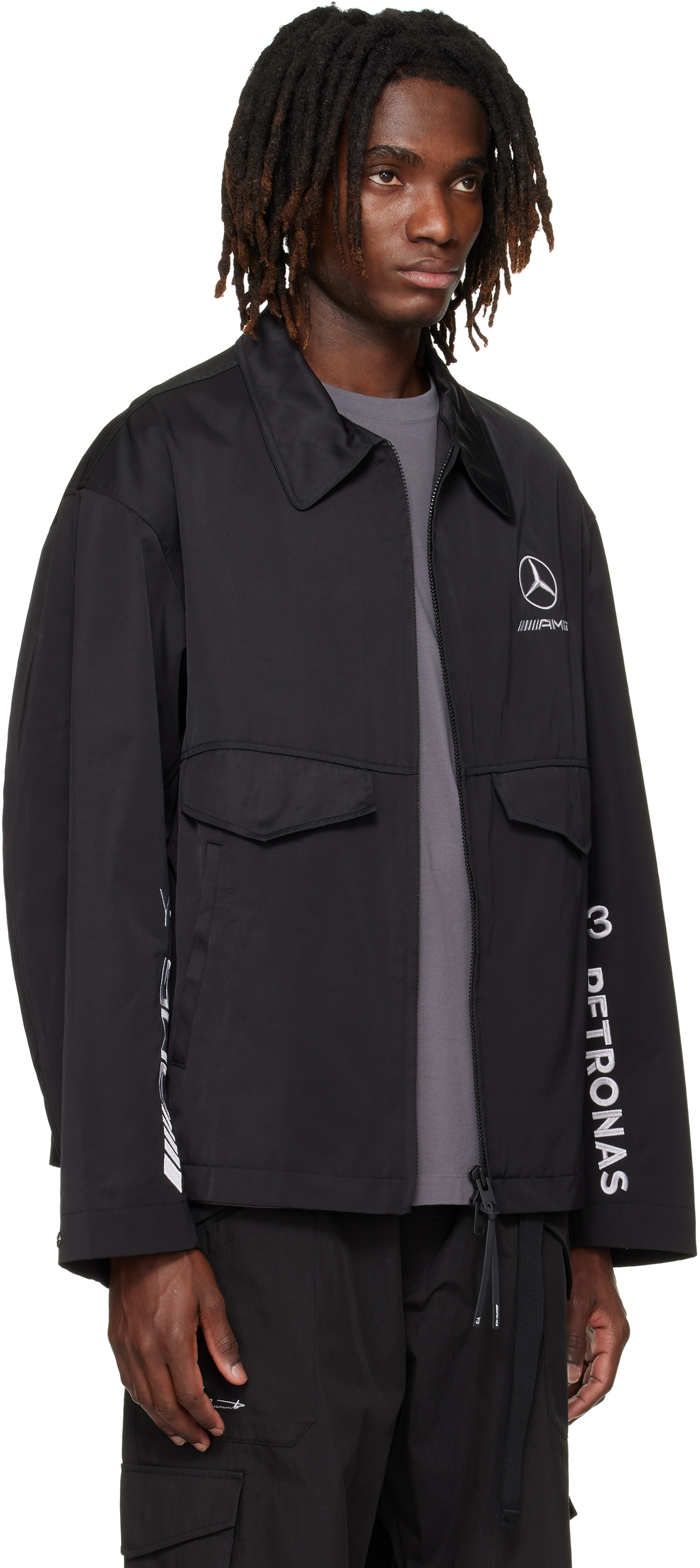 Y-3: ブラック Mercedes-AMG F1エディション Wolf ジャケット | SSENSE