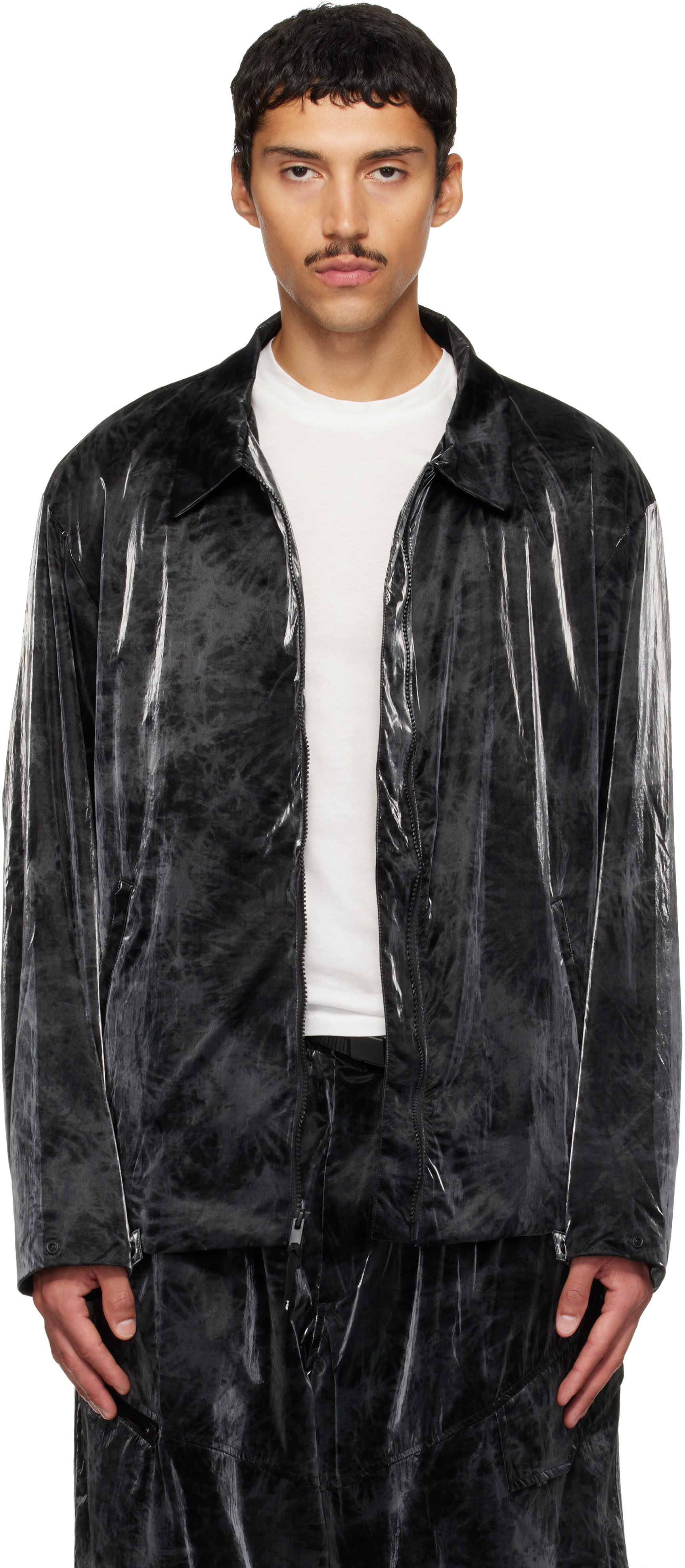 Y-3 - 黑色 Marble Nylon 夹克