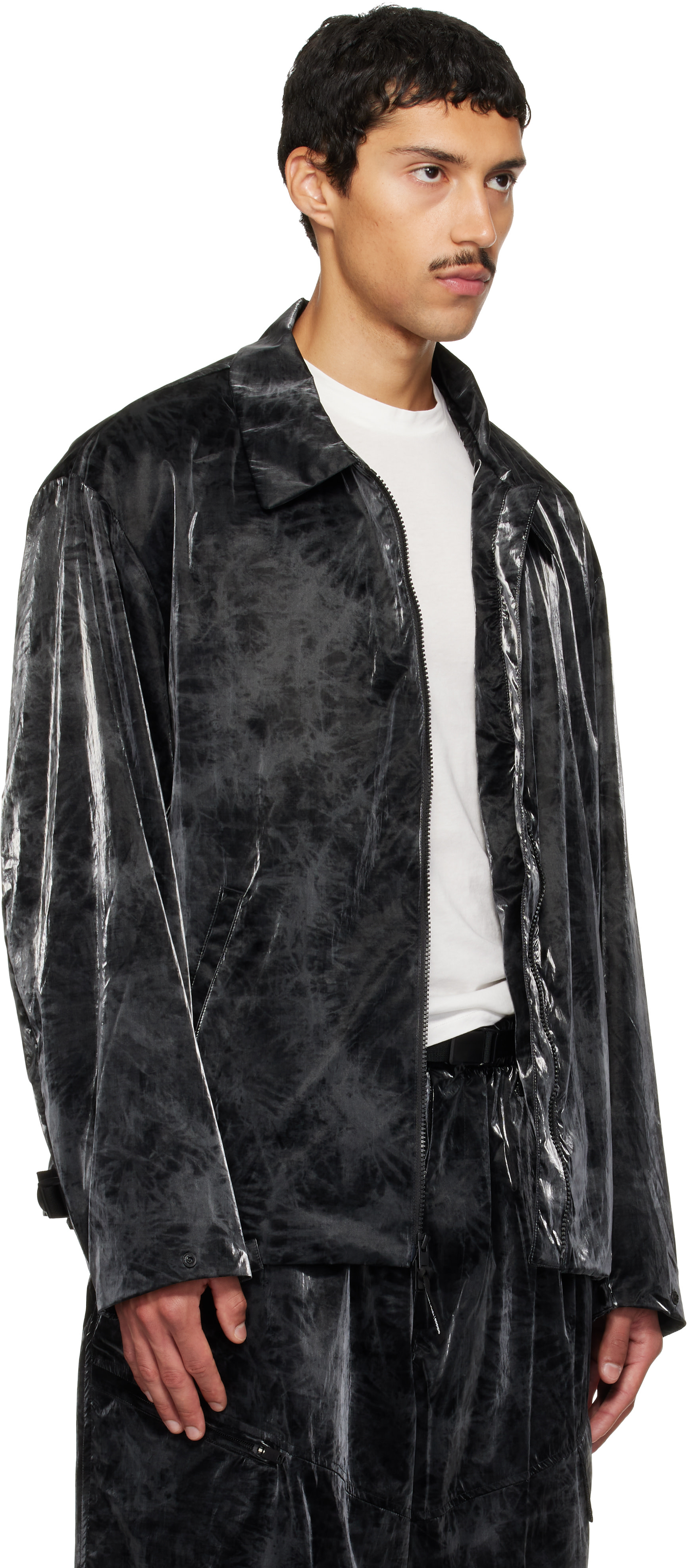 Y-3 - 黑色 Marble Nylon 夹克