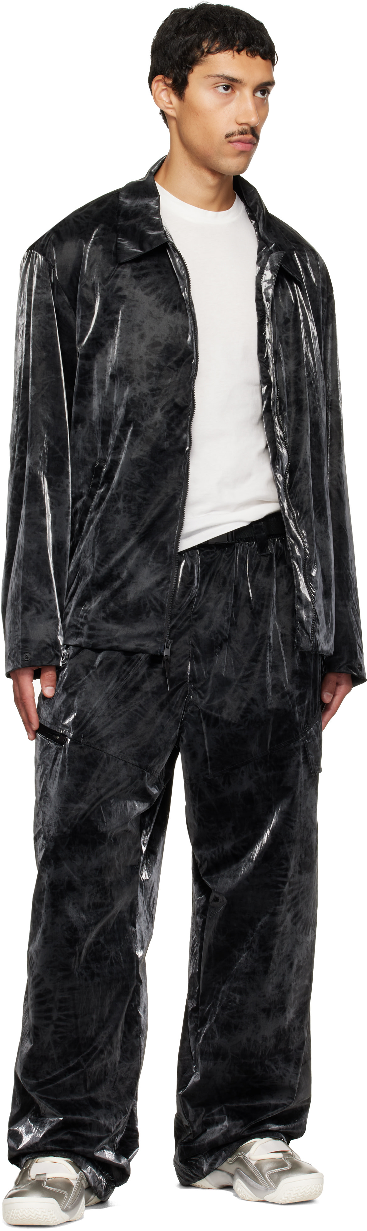 Y-3 - 黑色 Marble Nylon 夹克
