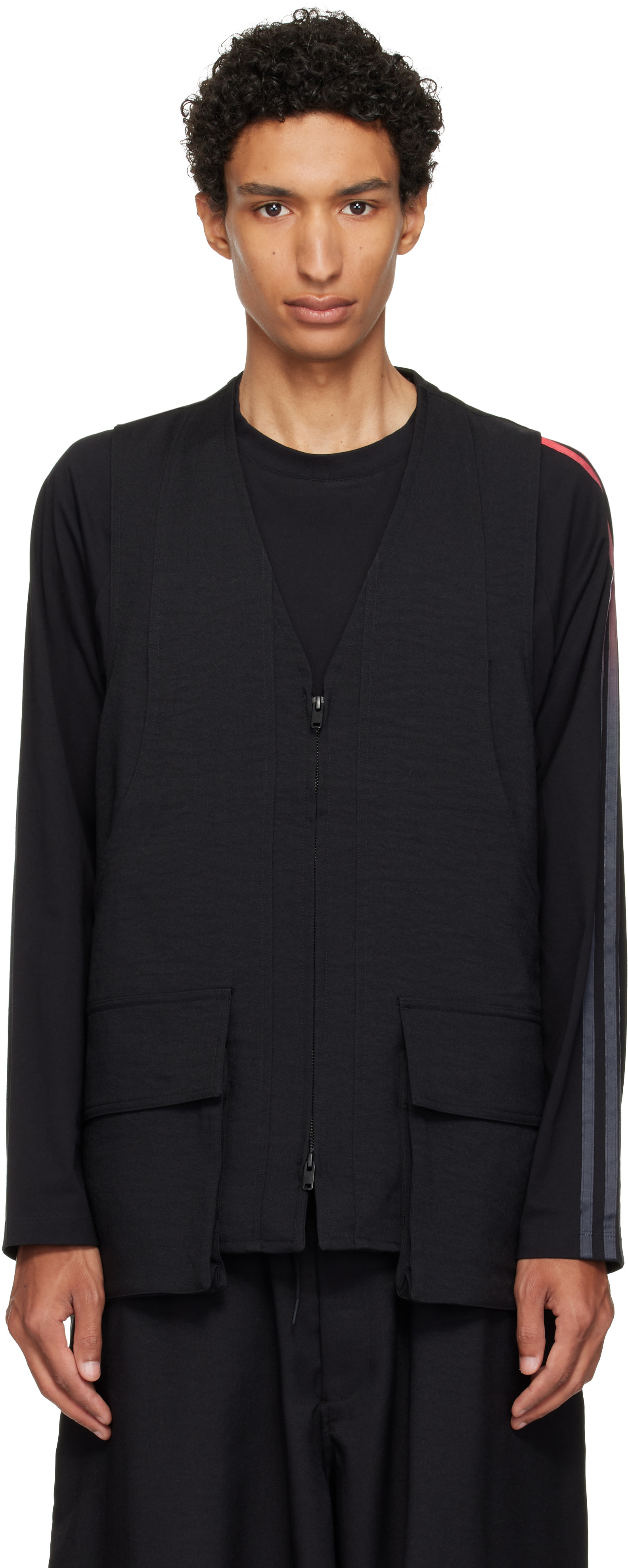 Y-3: Black Sport Uniform Pocket Vest | SSENSE