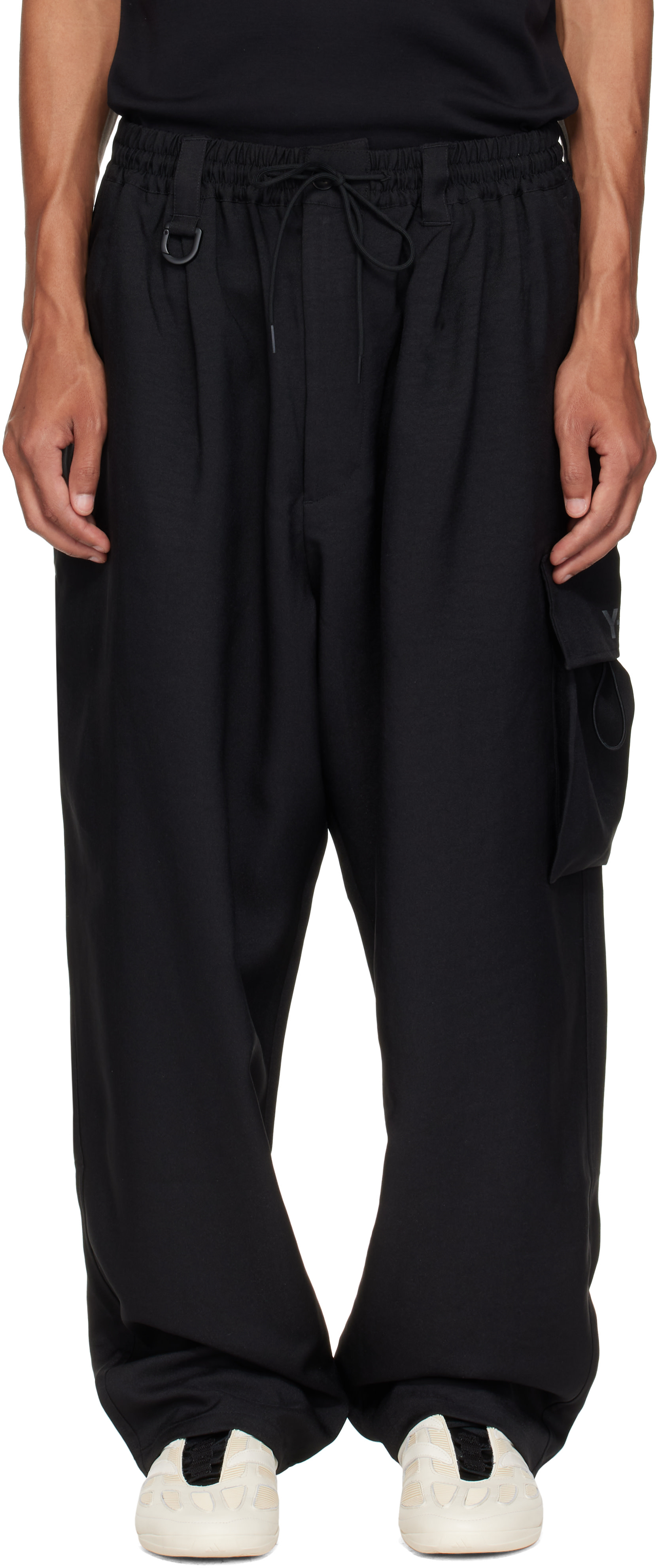 Y-3 カーゴパンツ サイズS ブラック Y-3: ブラック Sport Uniform カーゴパンツ | SSENSE 日本