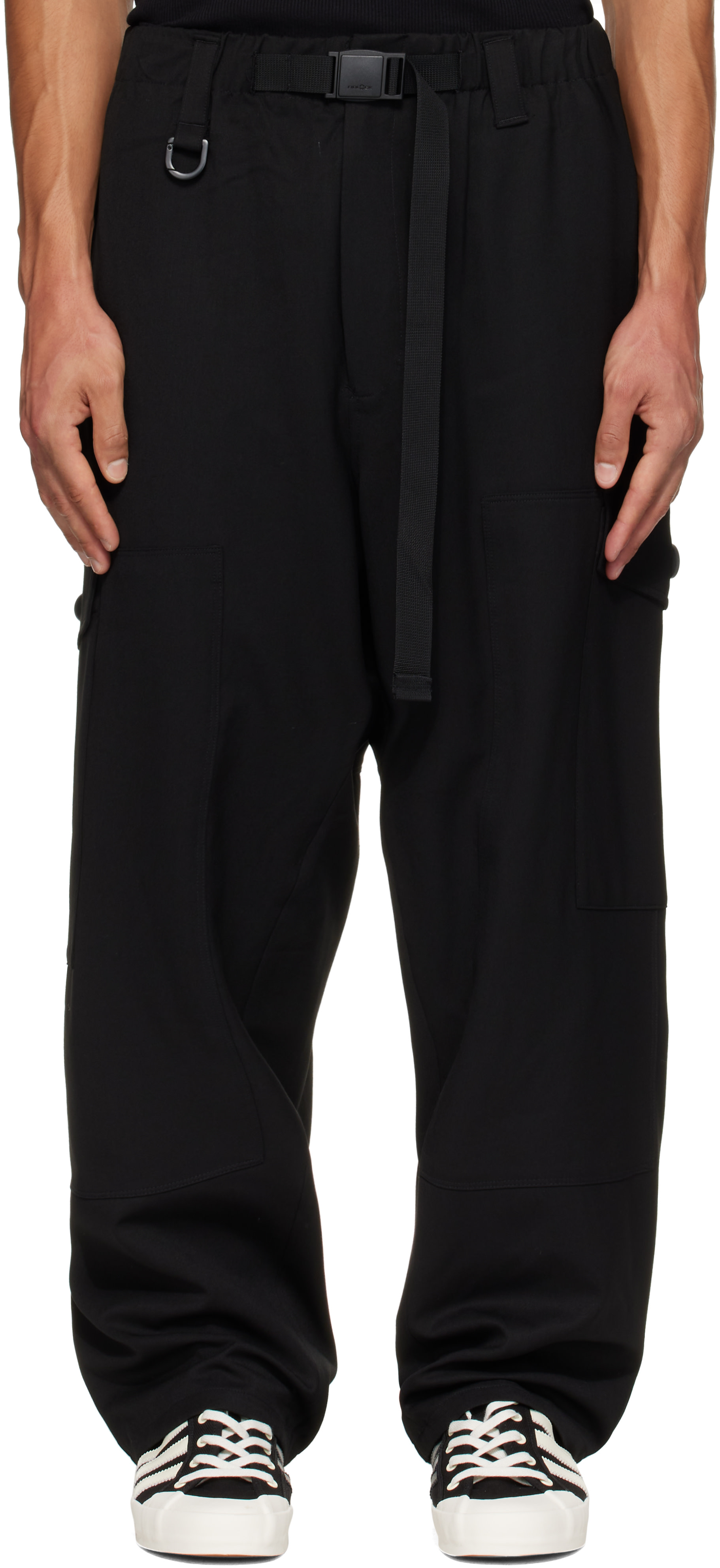 Y-3 - Black Wool Utility Cargo Pants