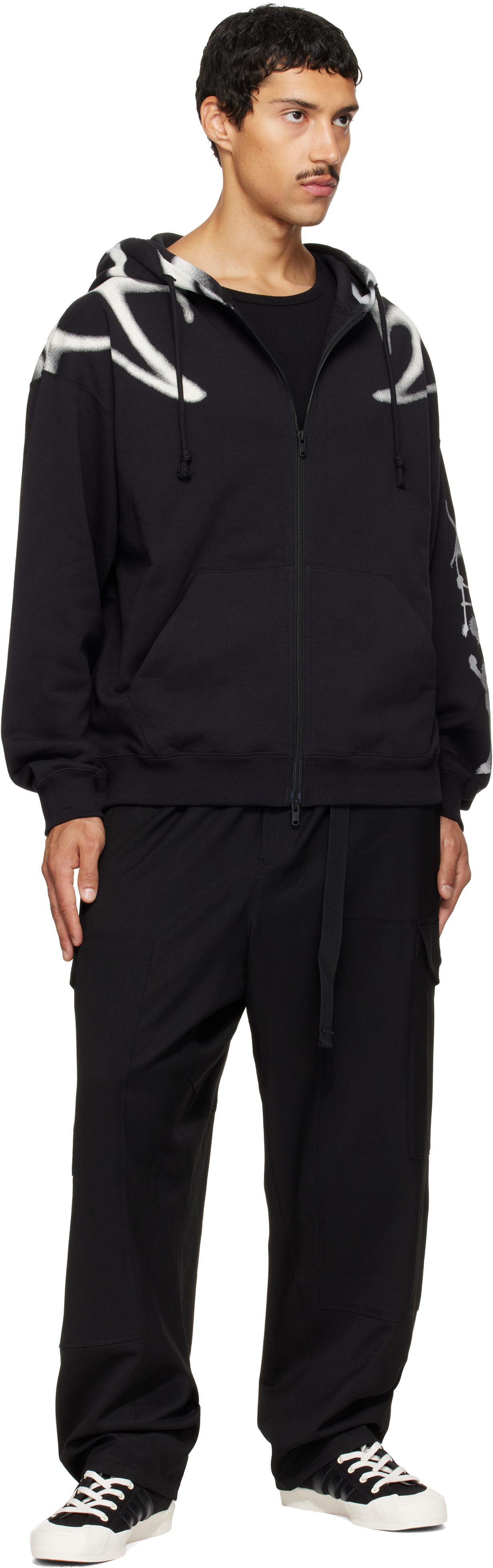 Y-3 - Black Wool Utility Cargo Pants