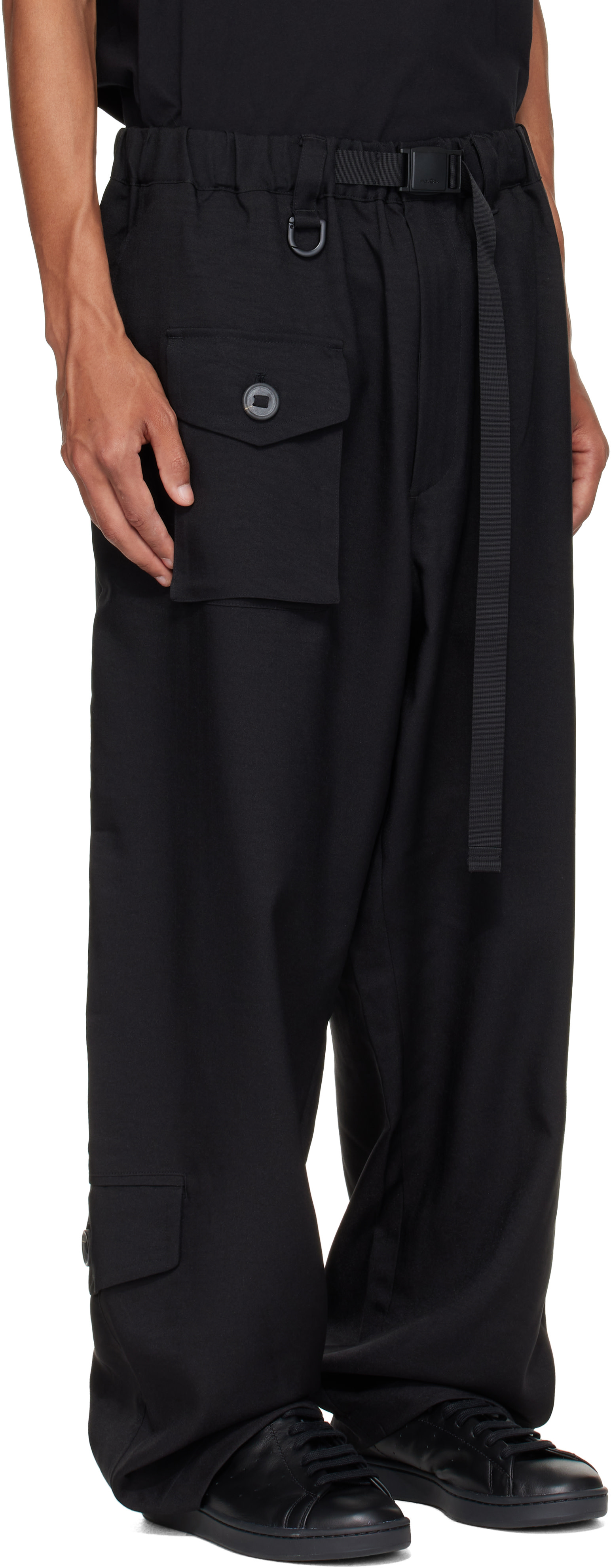 Y-3: ブラック Sport Uniform Tapered カーゴパンツ | SSENSE 日本