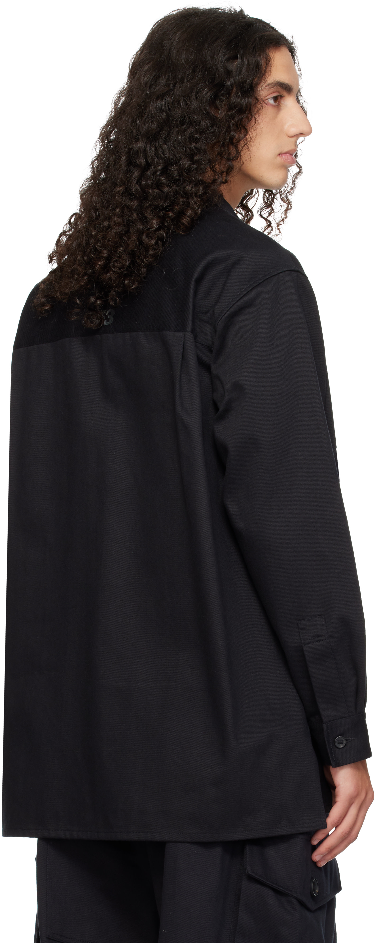 Y-3 - Black Twill Utility Overshirt