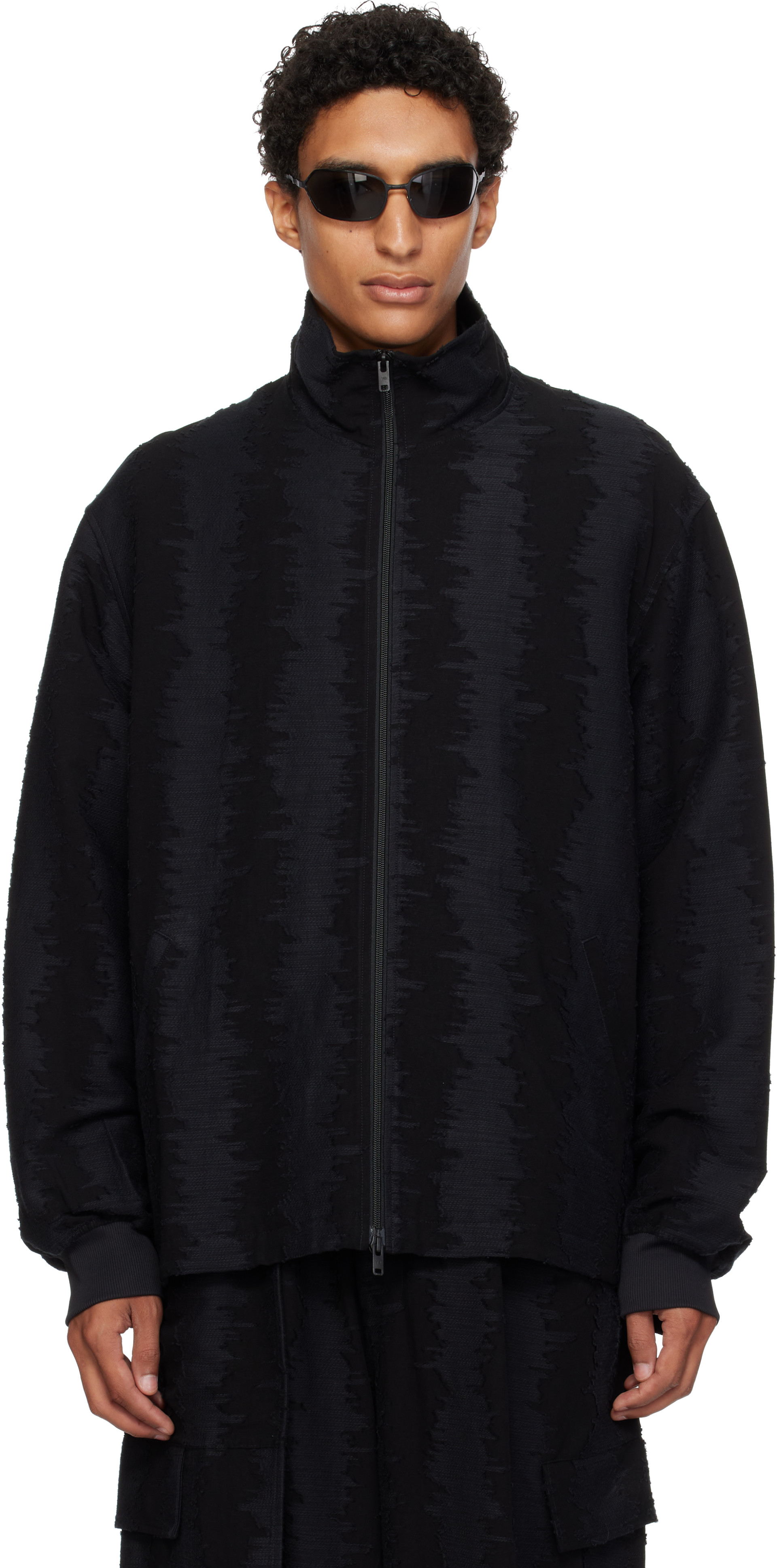 Y-3 - Black Deco Stitch Track Jacket