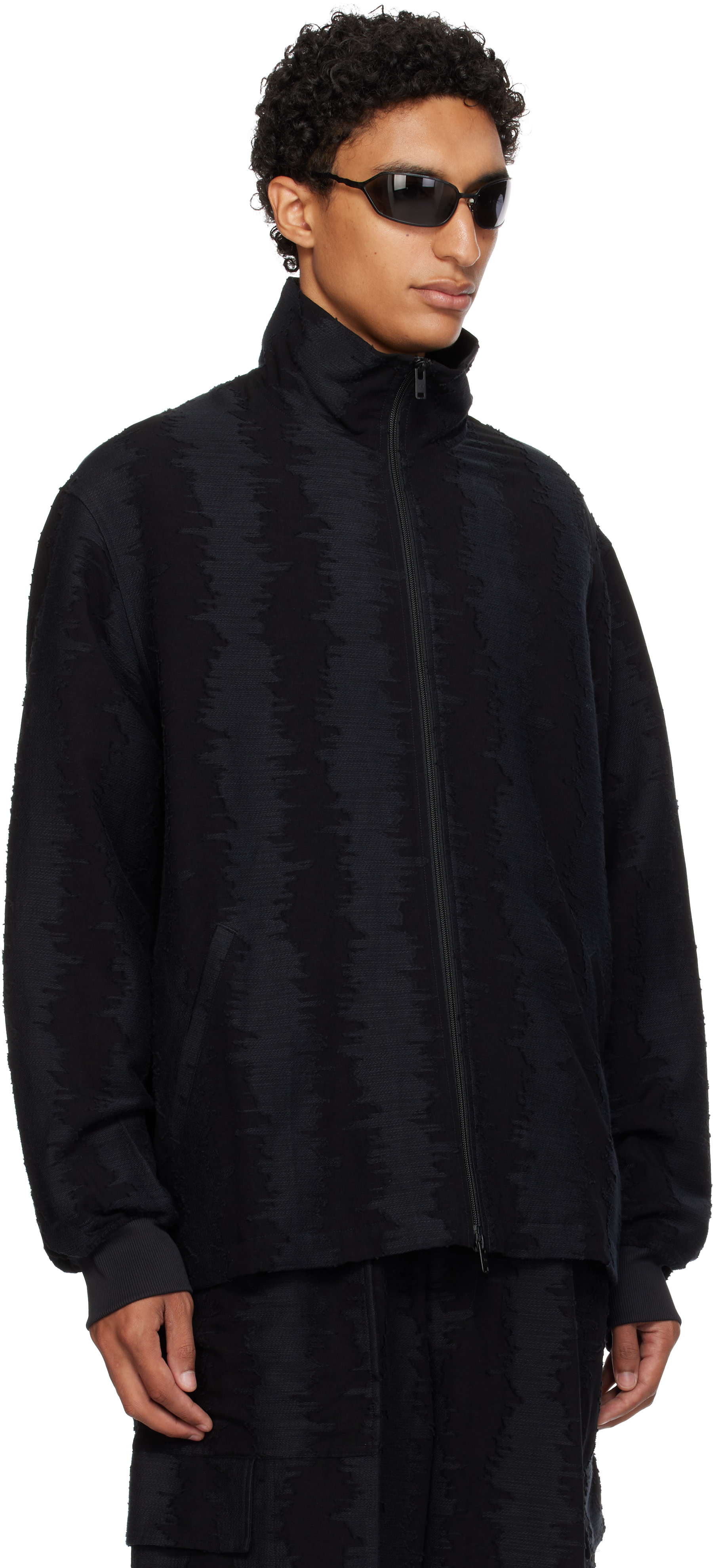 Y-3 - Black Deco Stitch Track Jacket