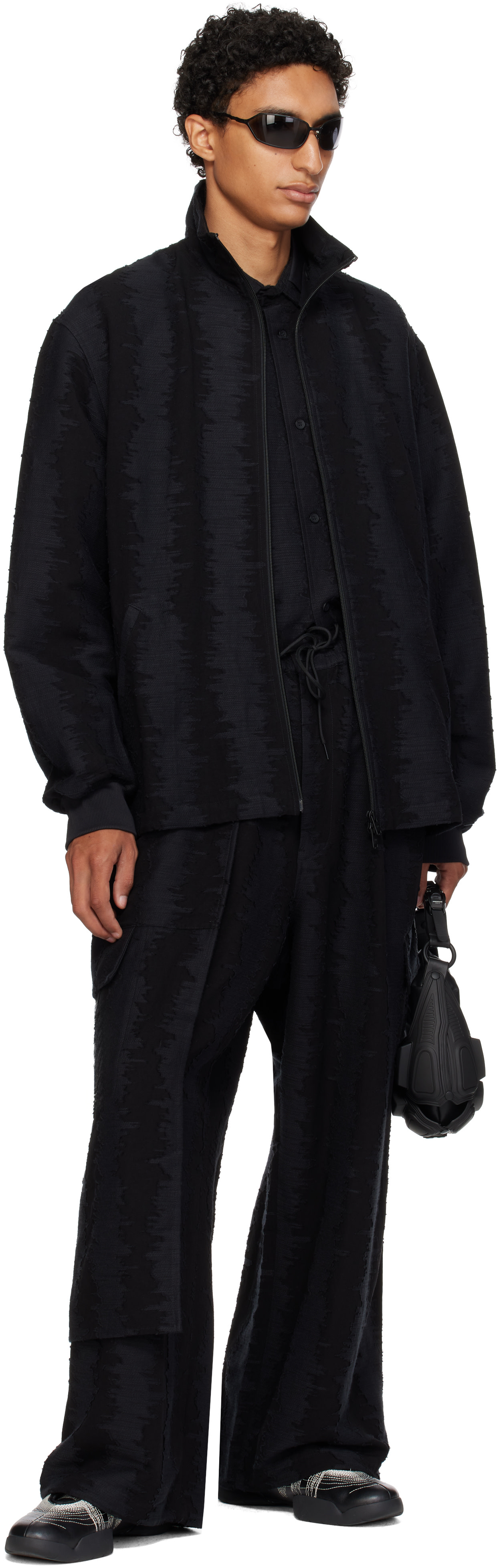 Y-3 - Black Deco Stitch Track Jacket