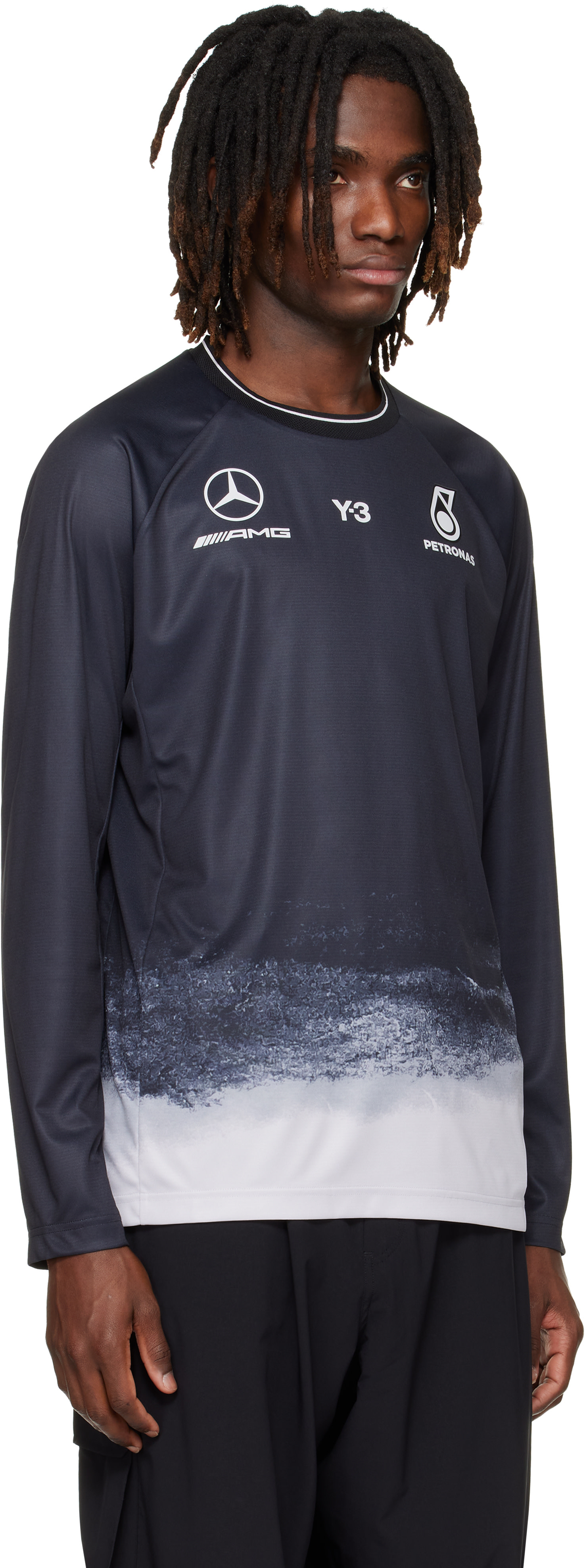 Y-3: Black Mercedes-AMG F1 Edition Mechanics Jersey T-shirt
