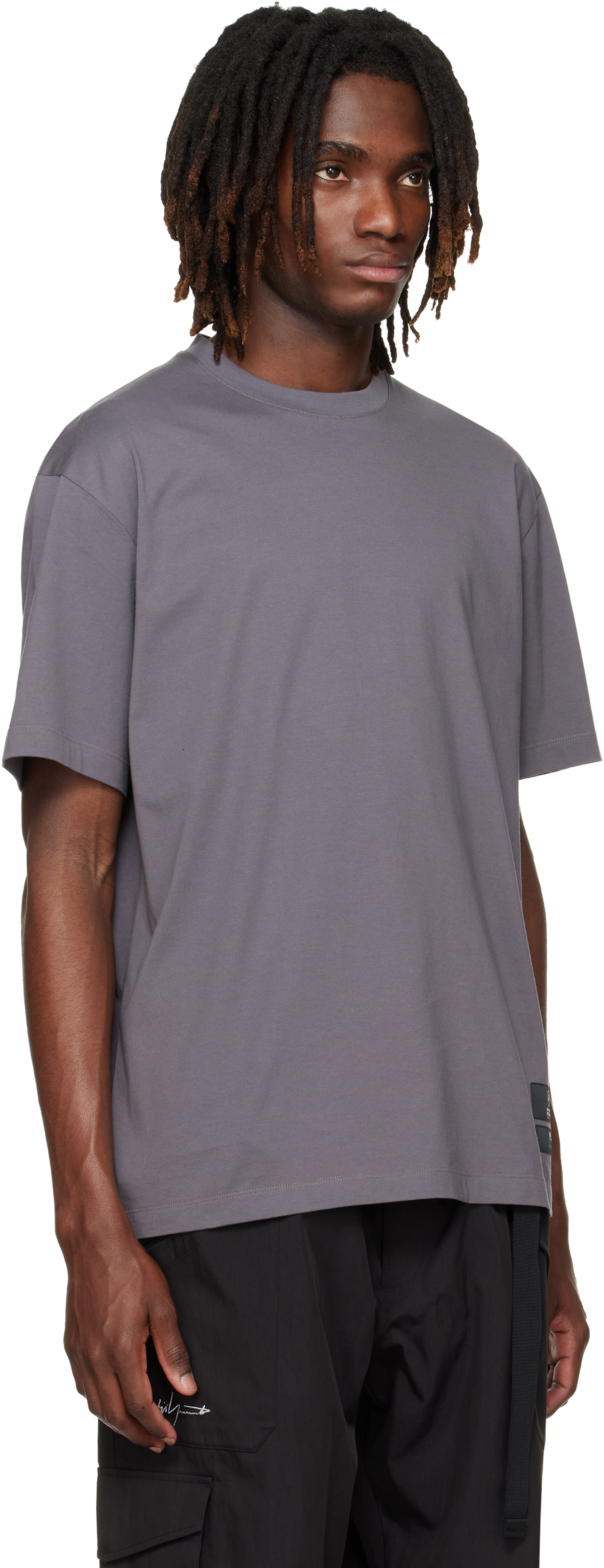 Y-3 - Gray Mercedes-AMG F1 Edition Logo Stack T-shirt