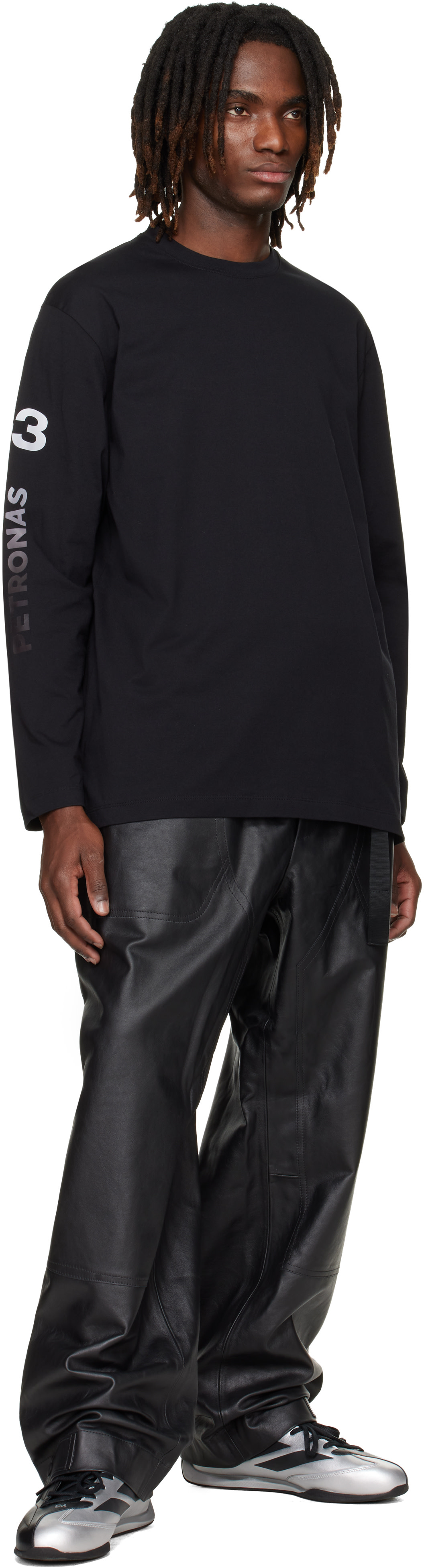 Y-3 - Black Mercedes-AMG F1 Edition Chaos Logo T-shirt