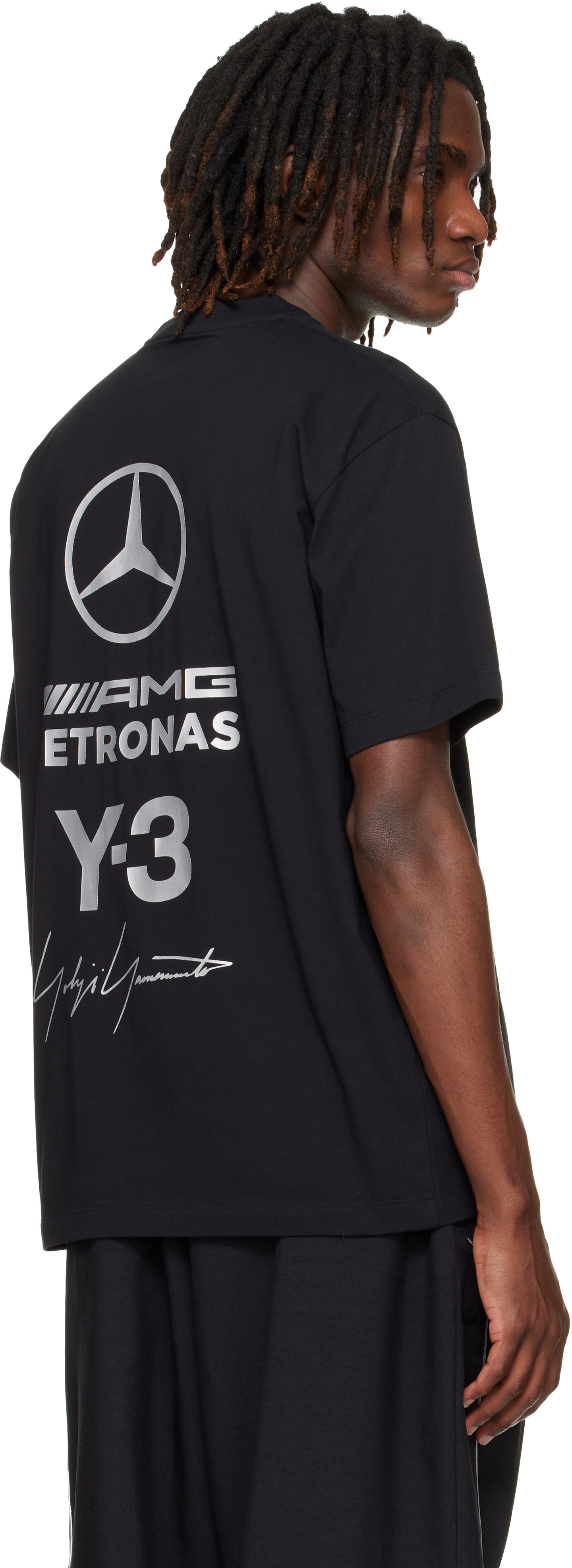Y-3 - Black Mercedes-AMG F1 Edition Logo Stack T-shirt