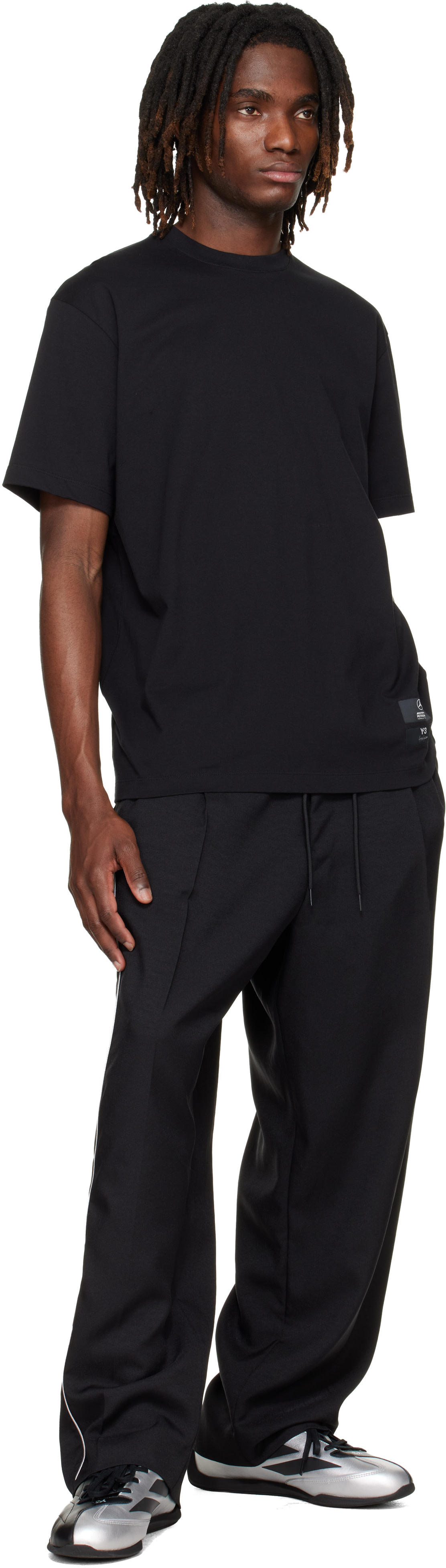 Y-3 - Black Mercedes-AMG F1 Edition Logo Stack T-shirt