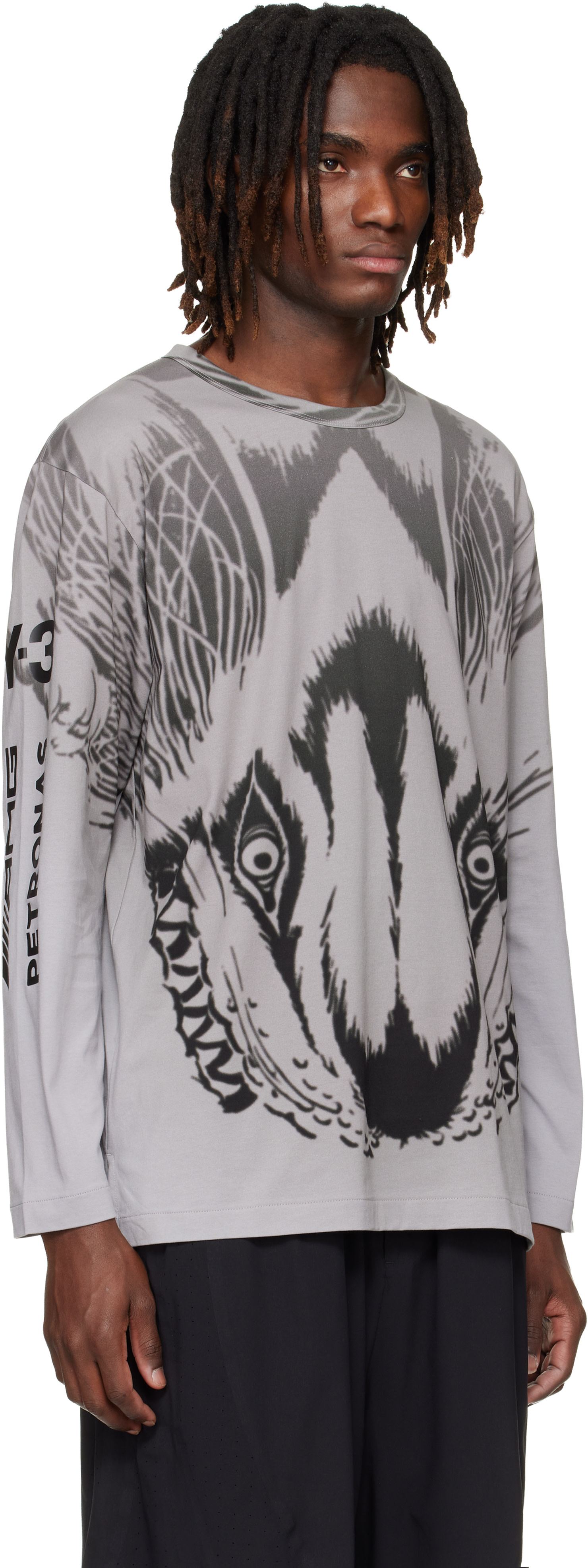 Y-3 - Gray Mercedes-AMG F1 Edition Wolf Graphic T-shirt