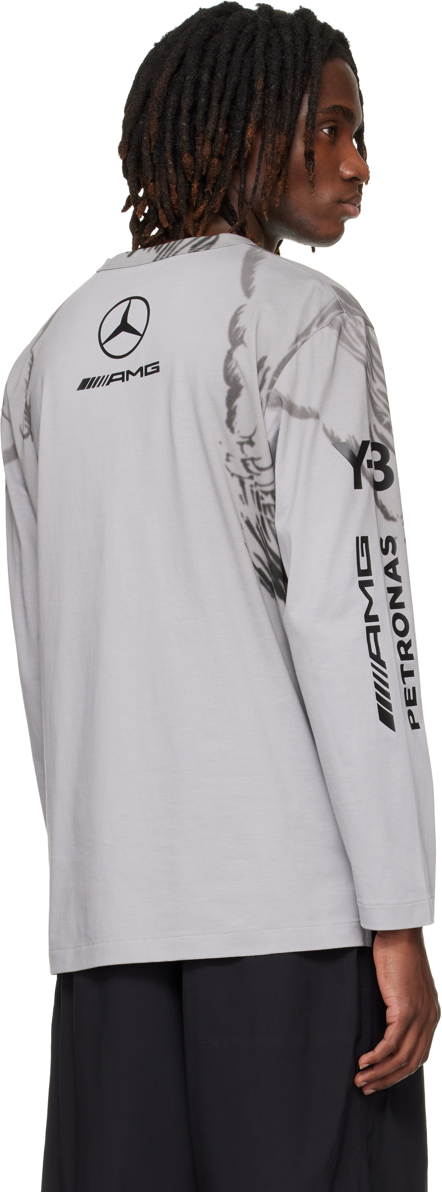 Y-3 - Gray Mercedes-AMG F1 Edition Wolf Graphic T-shirt
