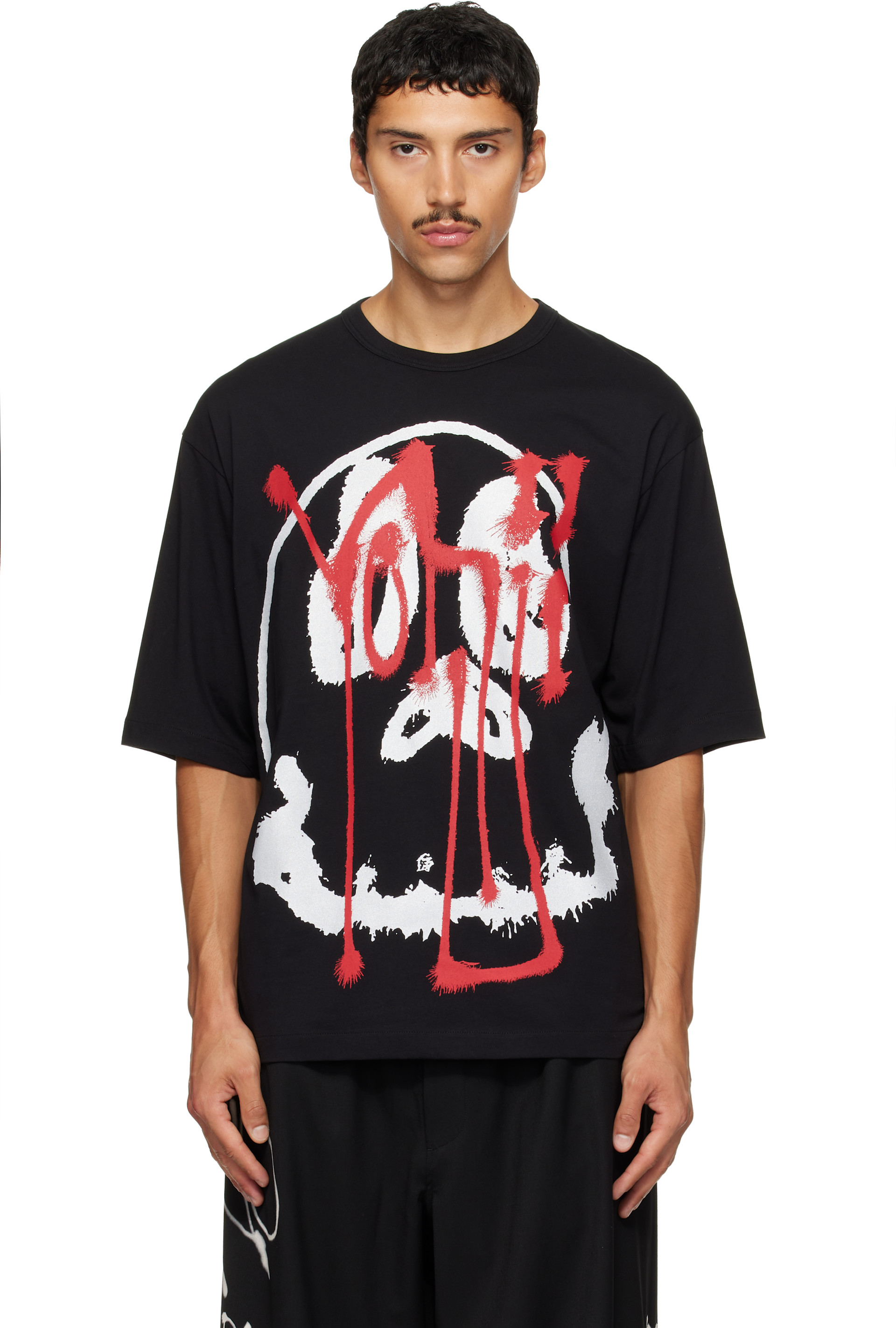 【toさん専用】Y-3　ワイスリー★Tシャツ　ブラック　バック筆記体ロゴ　スリー Y-3: ブラック Chitoエディション グラフィック 半袖Tシャツ | SSENSE 日本