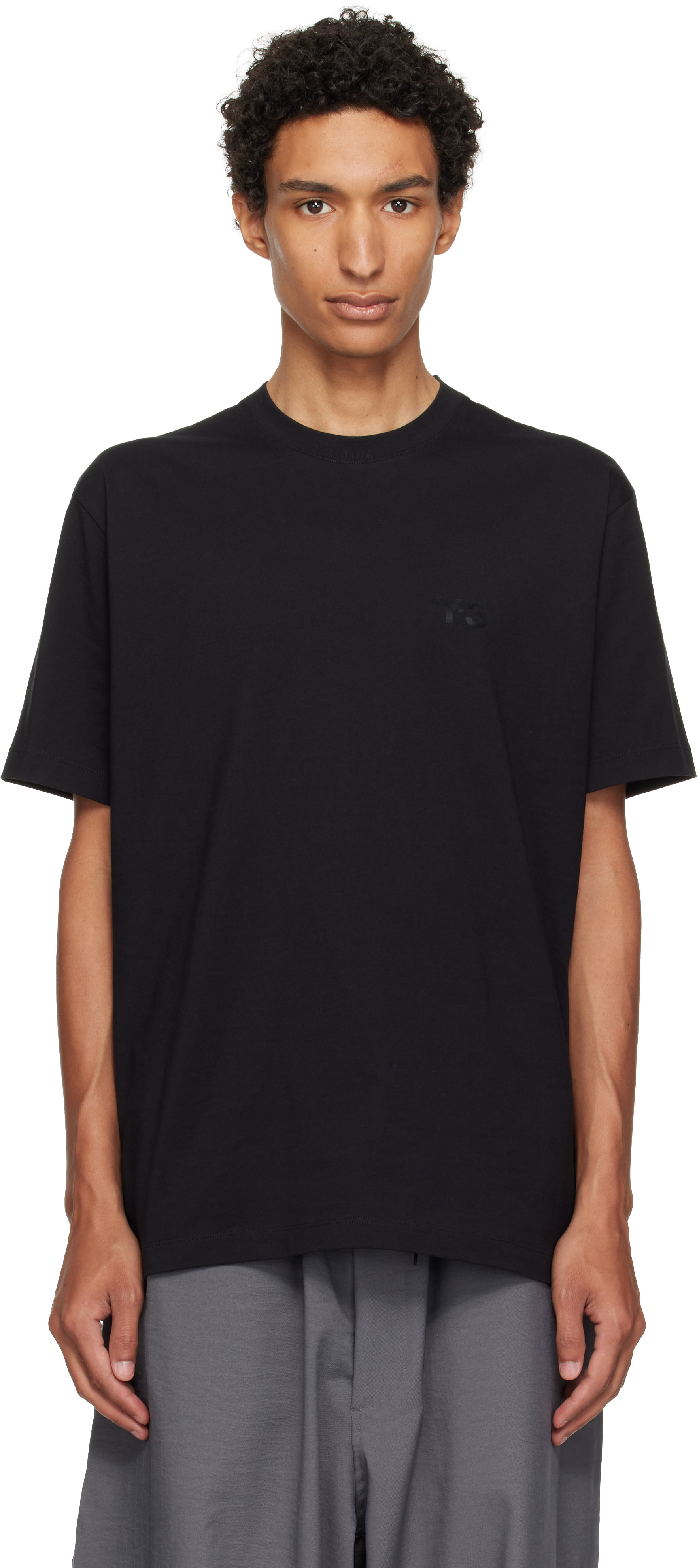 Y-3: Black Regular Short Sleeve T-shirt | SSENSE
