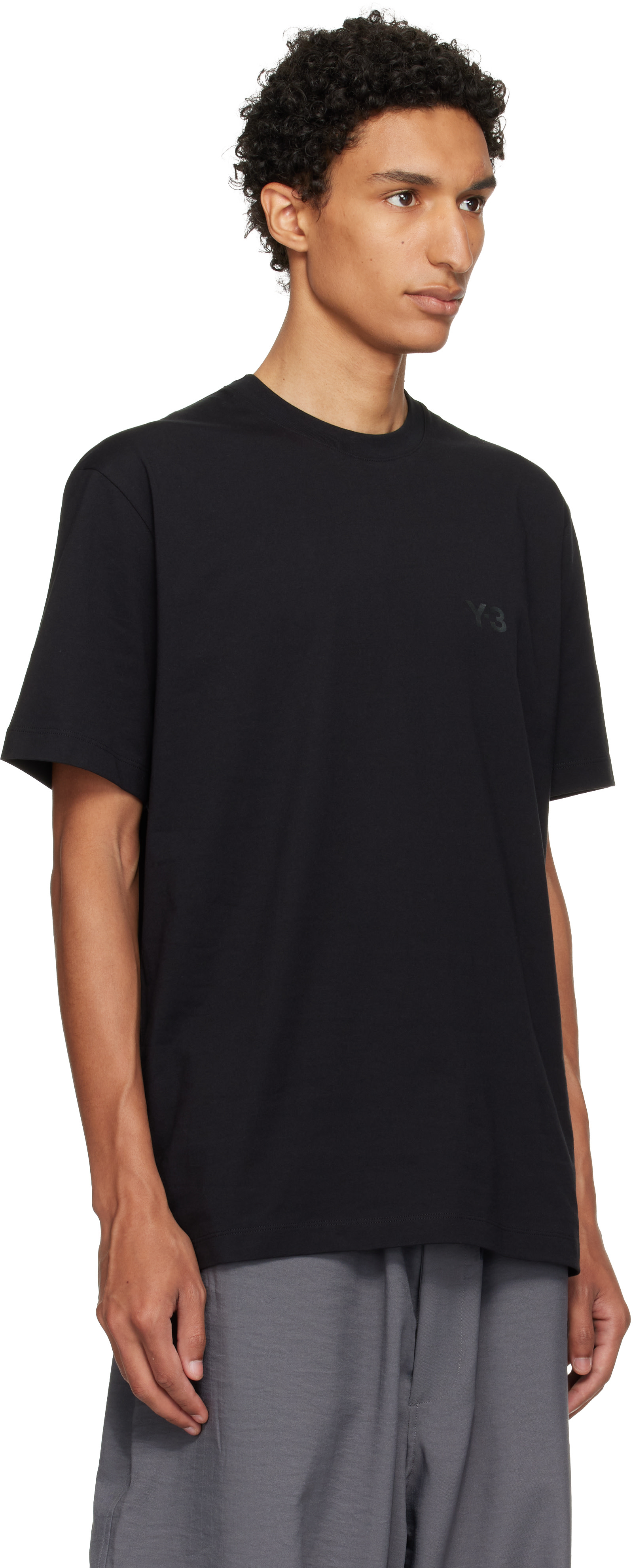 Y-3: ブラック Regular 半袖Tシャツ | SSENSE 日本