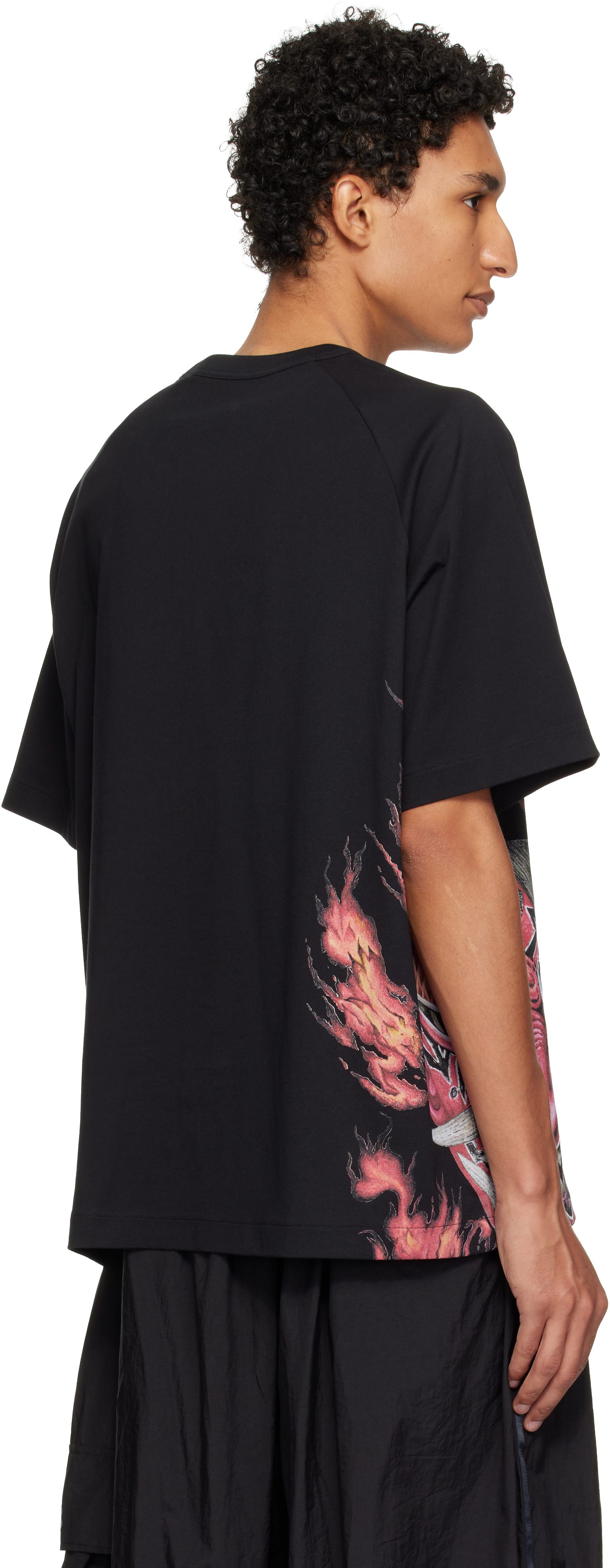 y 3 t シャツ Y-3 ブラック グラフィック 半袖Tシャツ 日本