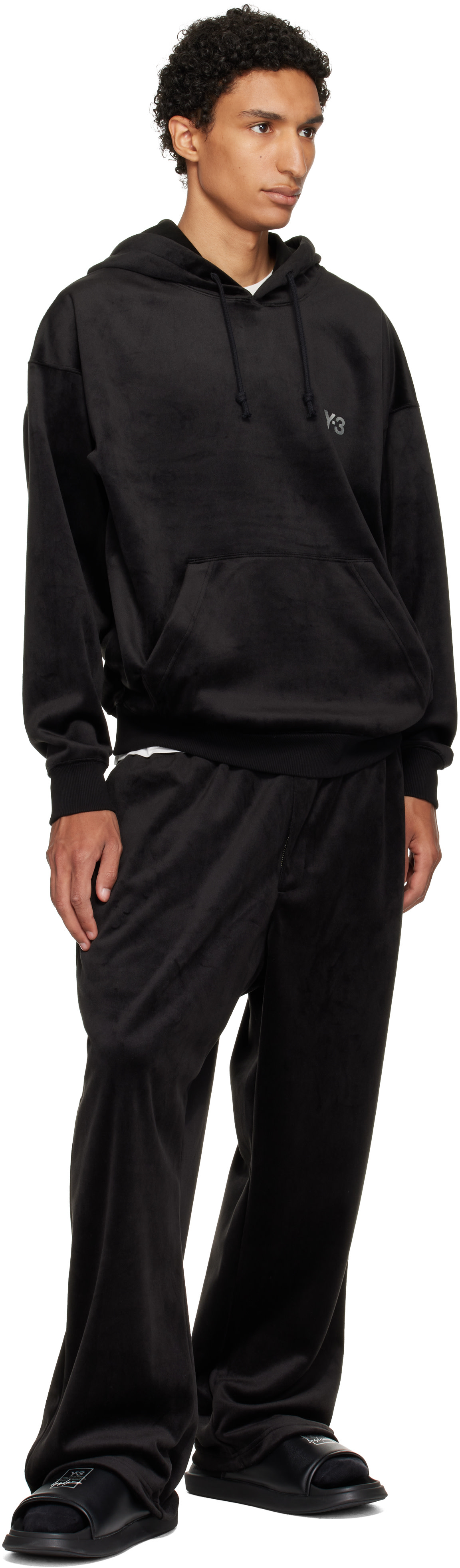Y-3 - 블랙 Y-3 슬라이드 샌들