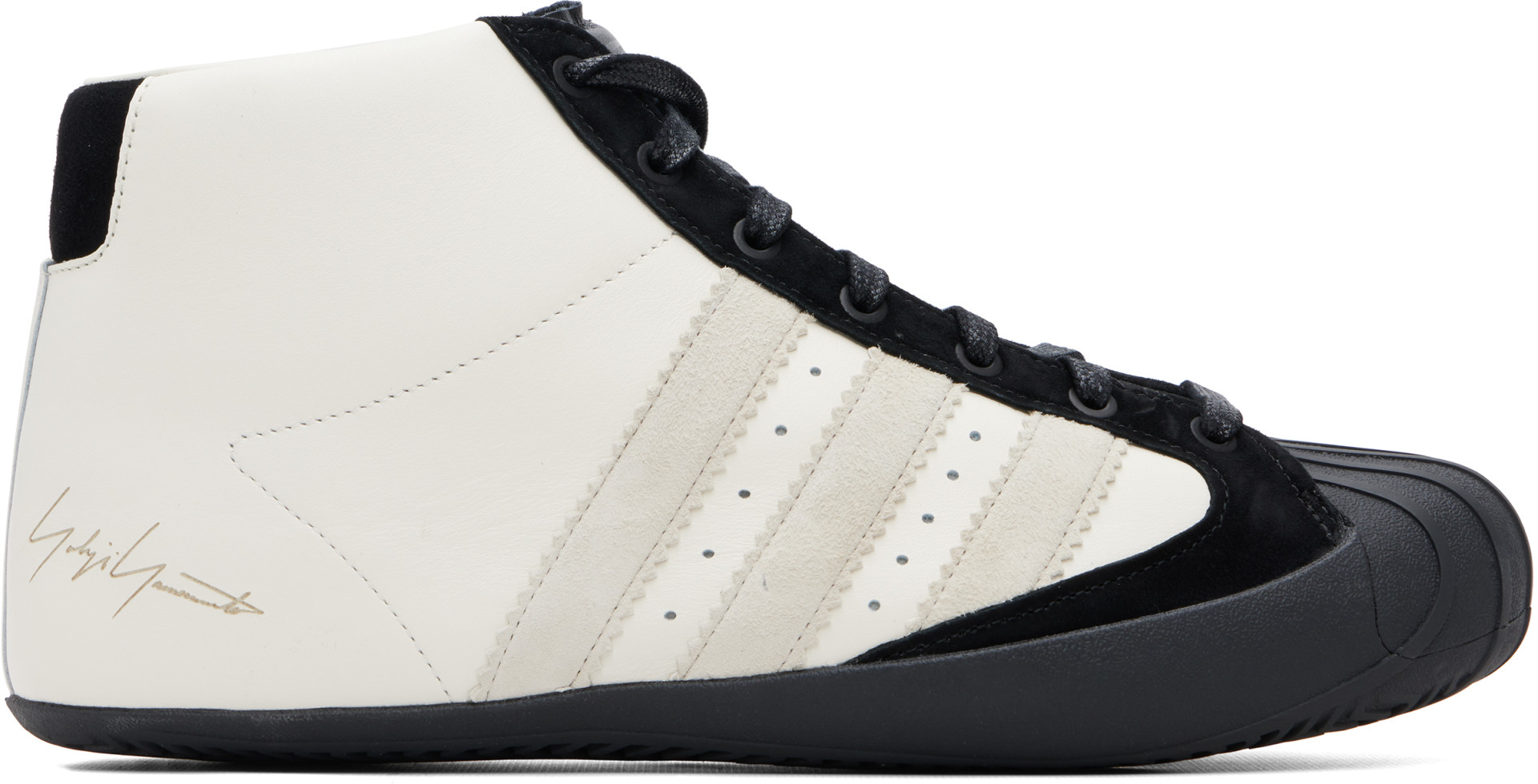 Y-3 - 화이트 & 블랙 프로 모델 3G 스니커즈