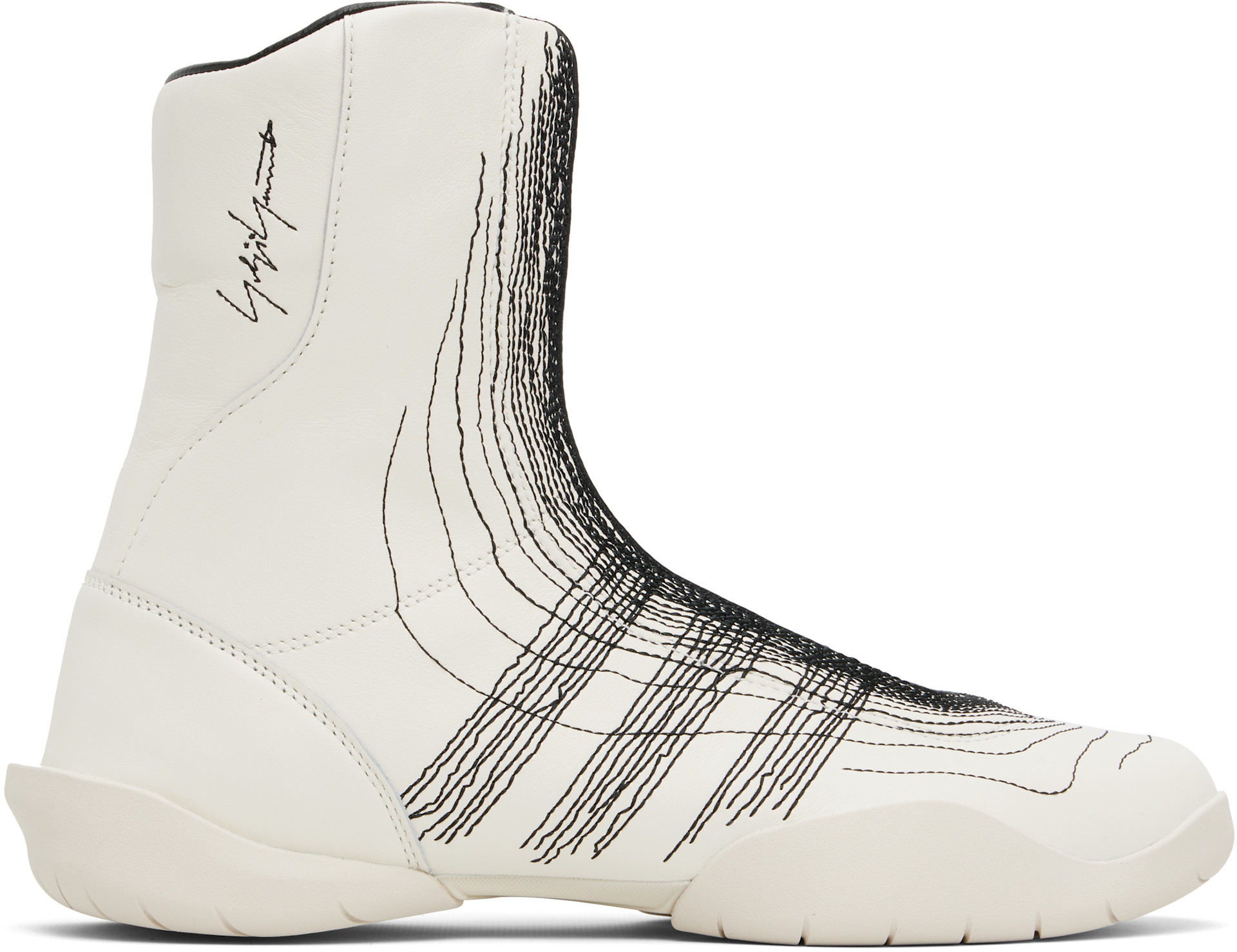 Y-3 - 화이트 레구 하이탑 스니커즈