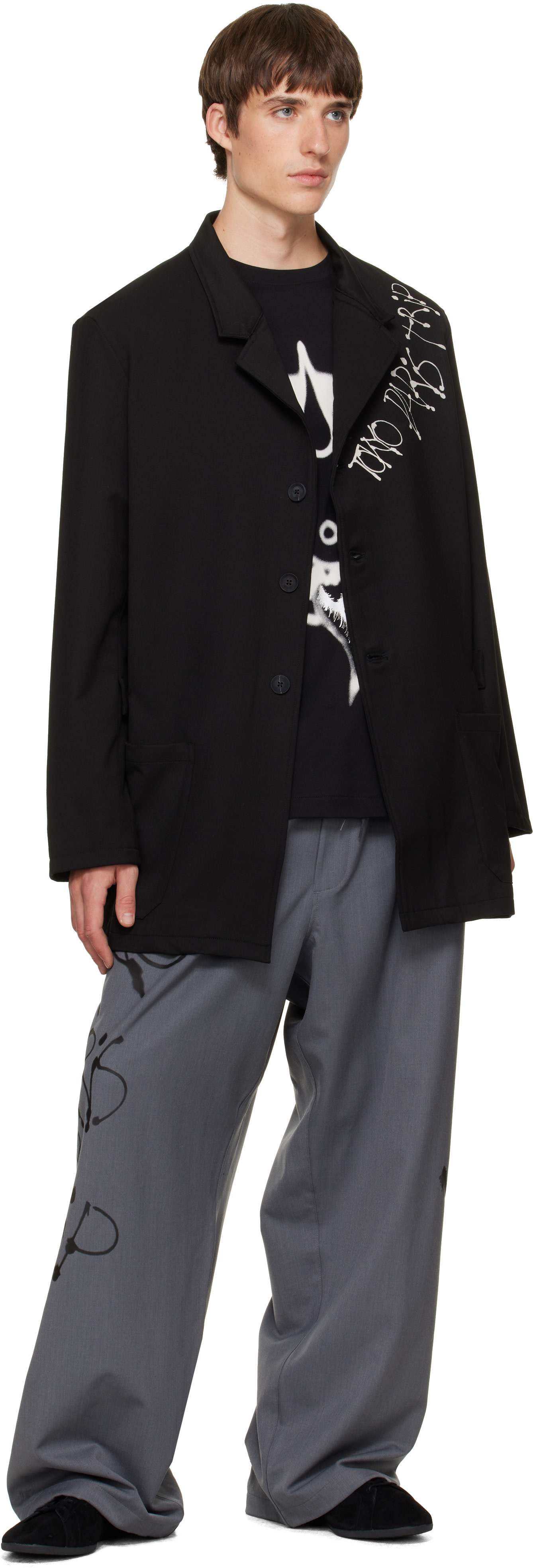 Y-3 - 블랙 스탠 스미스 프로 로우탑 스니커즈