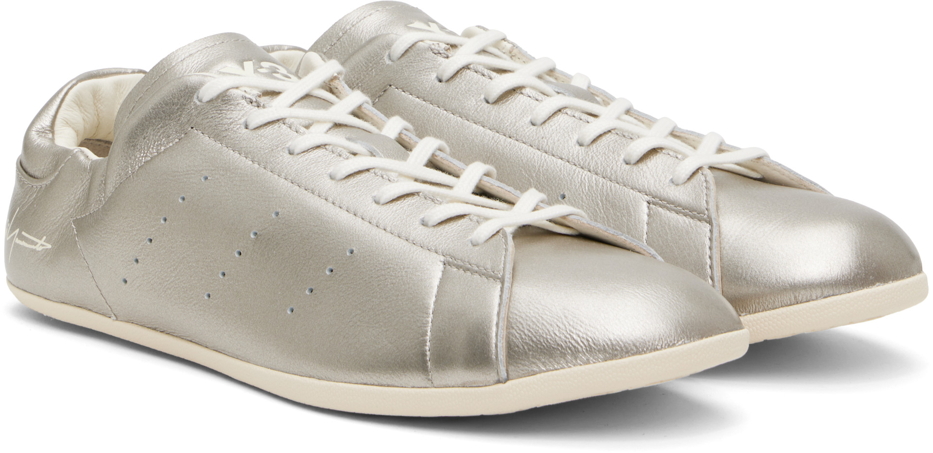 Y-3 - Baskets basses Stan Smith Pro argentées