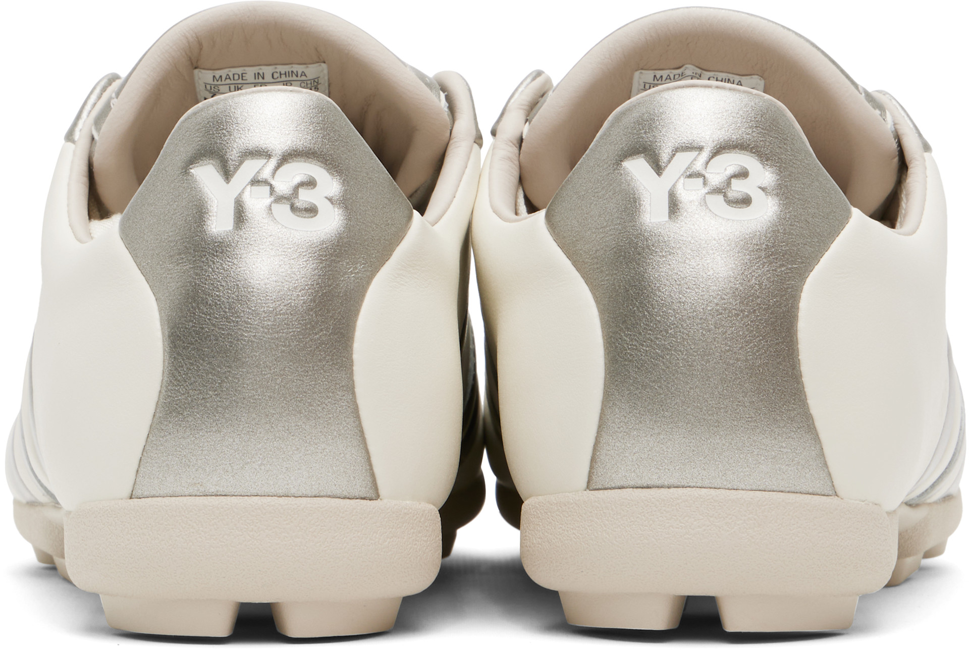 小物 Y Y-3: ホワイト＆シルバー Field スニーカー | SSENSE 日本