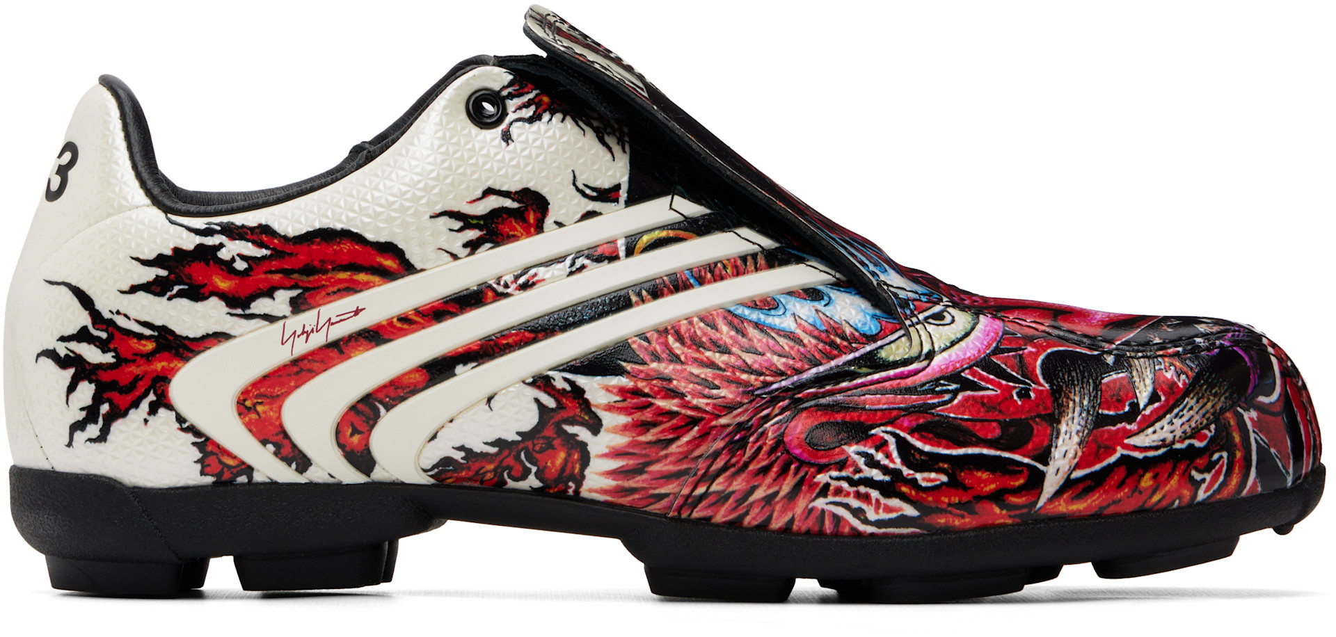 Y-3: Off-White & Red F50 Tunit Sneakers | SSENSE