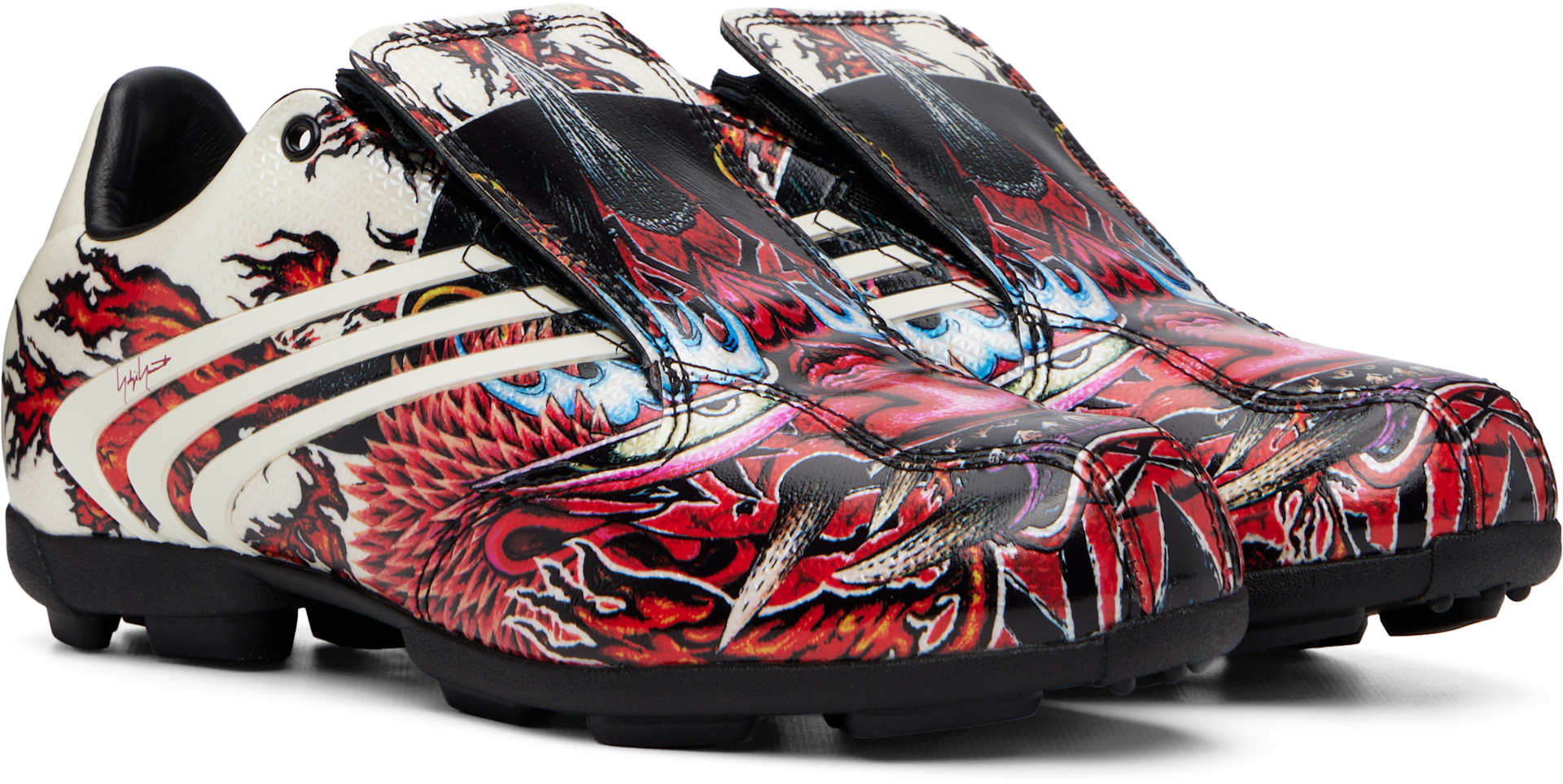 Y-3: Off-White & Red F50 Tunit Sneakers | SSENSE