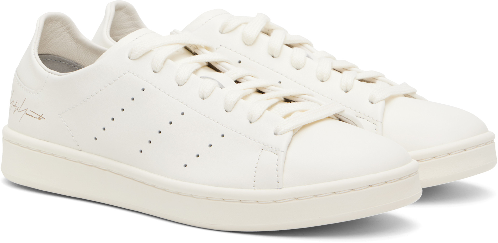 Y-3 - White Diagonal Stan Smith Sneakers