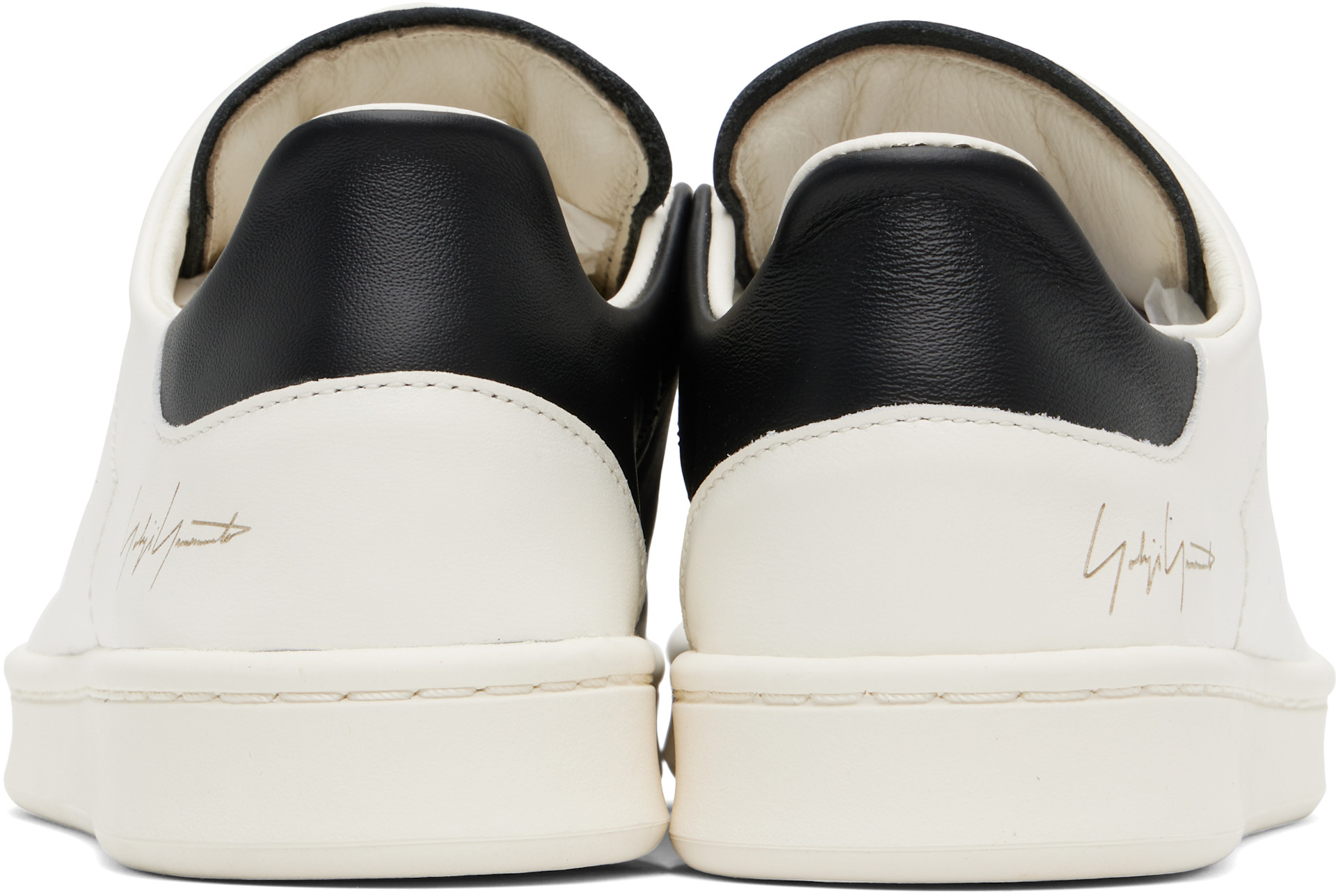 Y-3 - 화이트 & 블랙 다이애그널 스탠 스미스 스니커즈