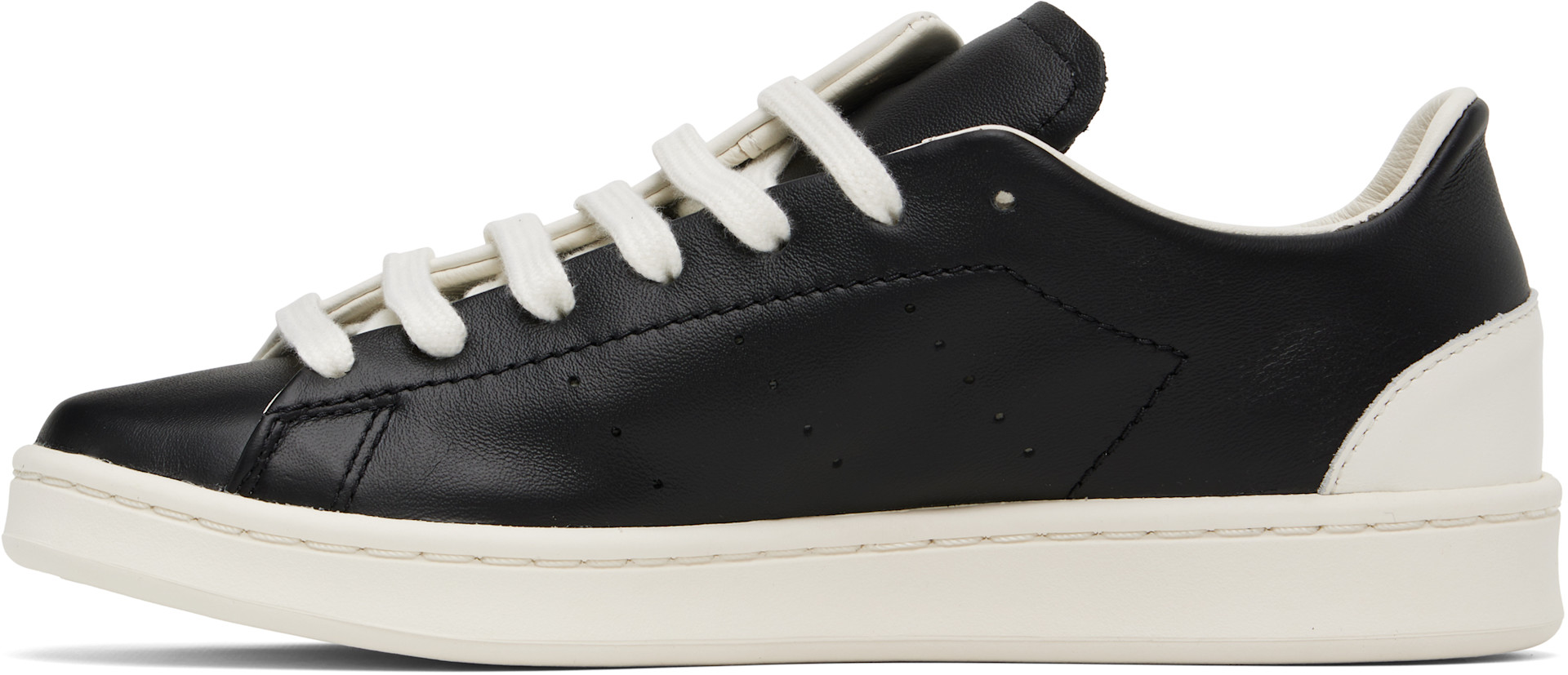 Y-3 - 화이트 & 블랙 다이애그널 스탠 스미스 스니커즈