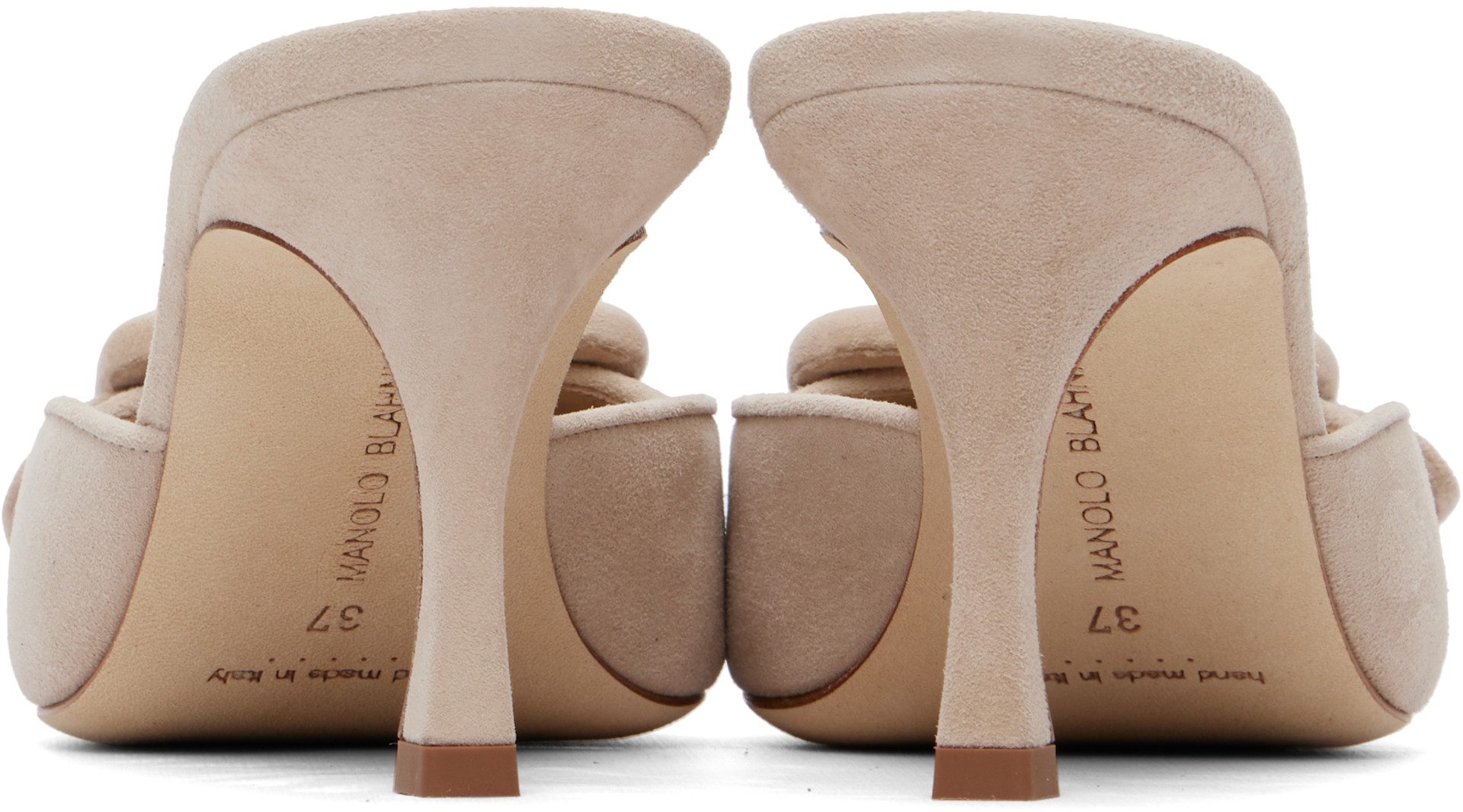 期間限定 MANOLO BLAHNIK MAYSALEFLAT 37 ベージュ Manolo Blahnik: Beige Maysale Heels | SSENSE Canada