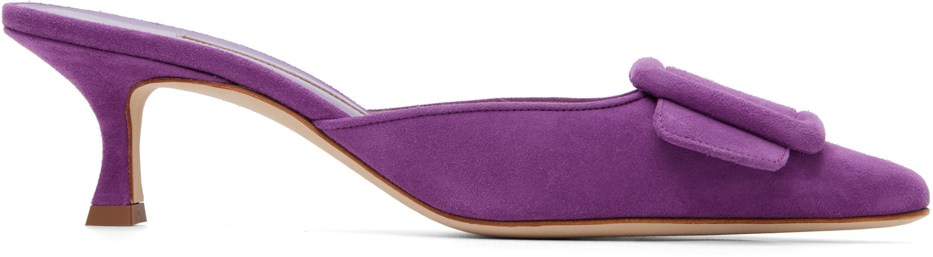 Manolo Blahnik: Purple Maysale Heels | SSENSE