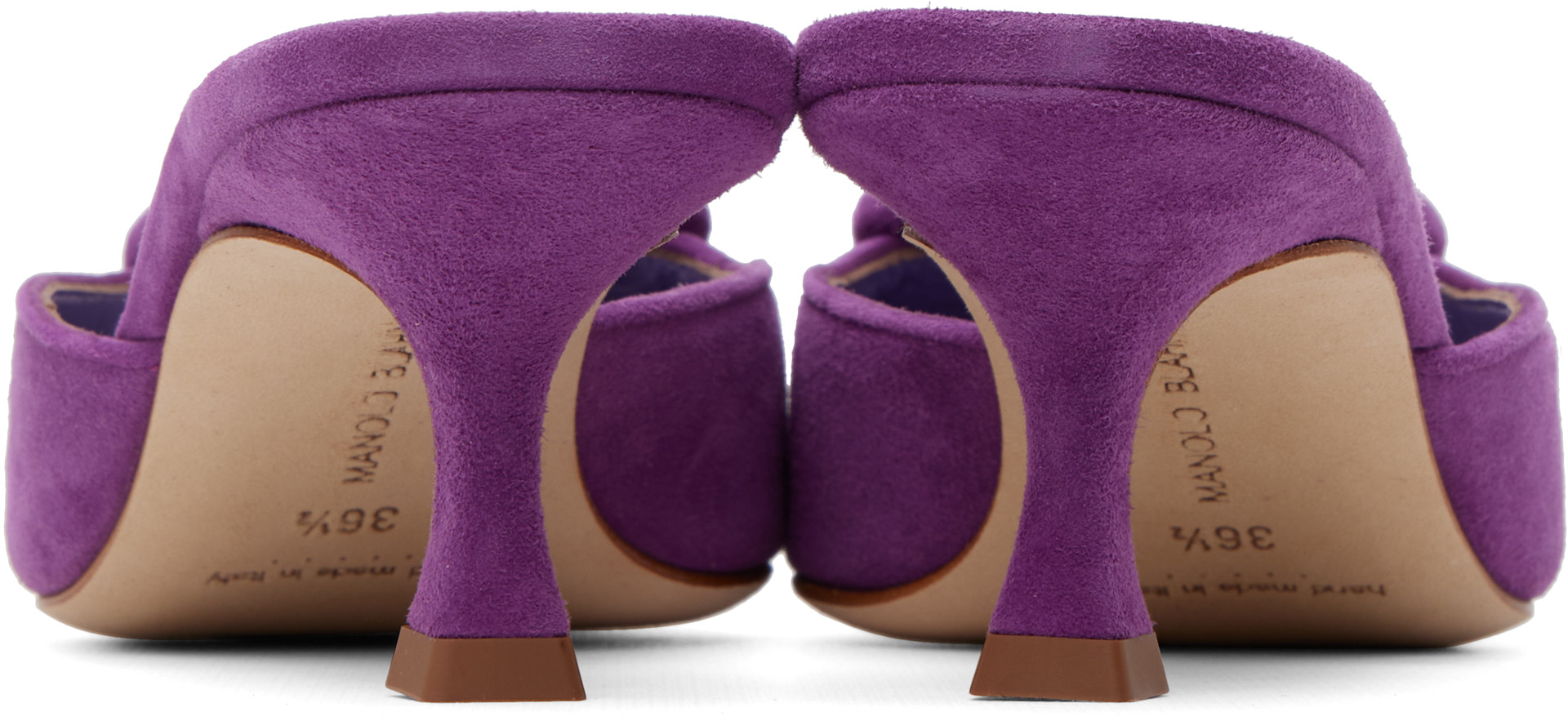 Manolo Blahnik: Purple Maysale Heels | SSENSE