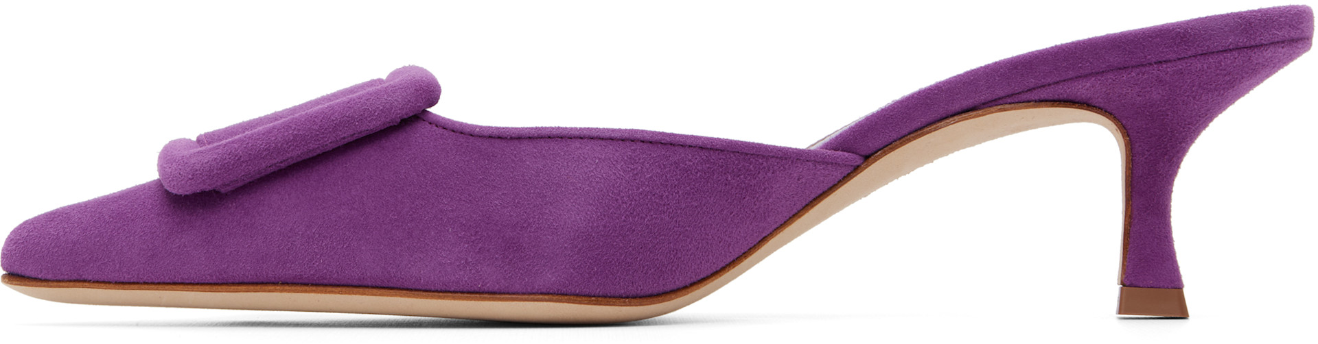 Manolo Blahnik: Purple Maysale Heels | SSENSE