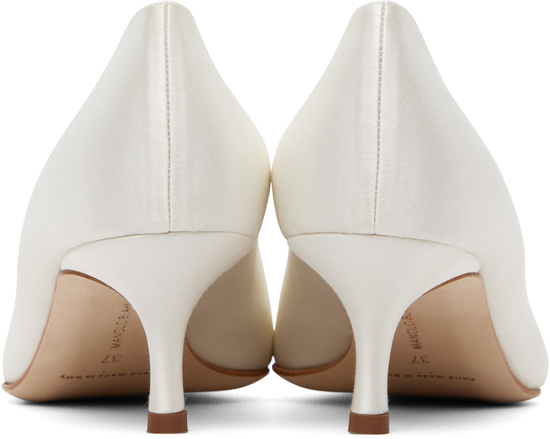 Manolo Blahnik - Chaussures à talon Bottayon blanches