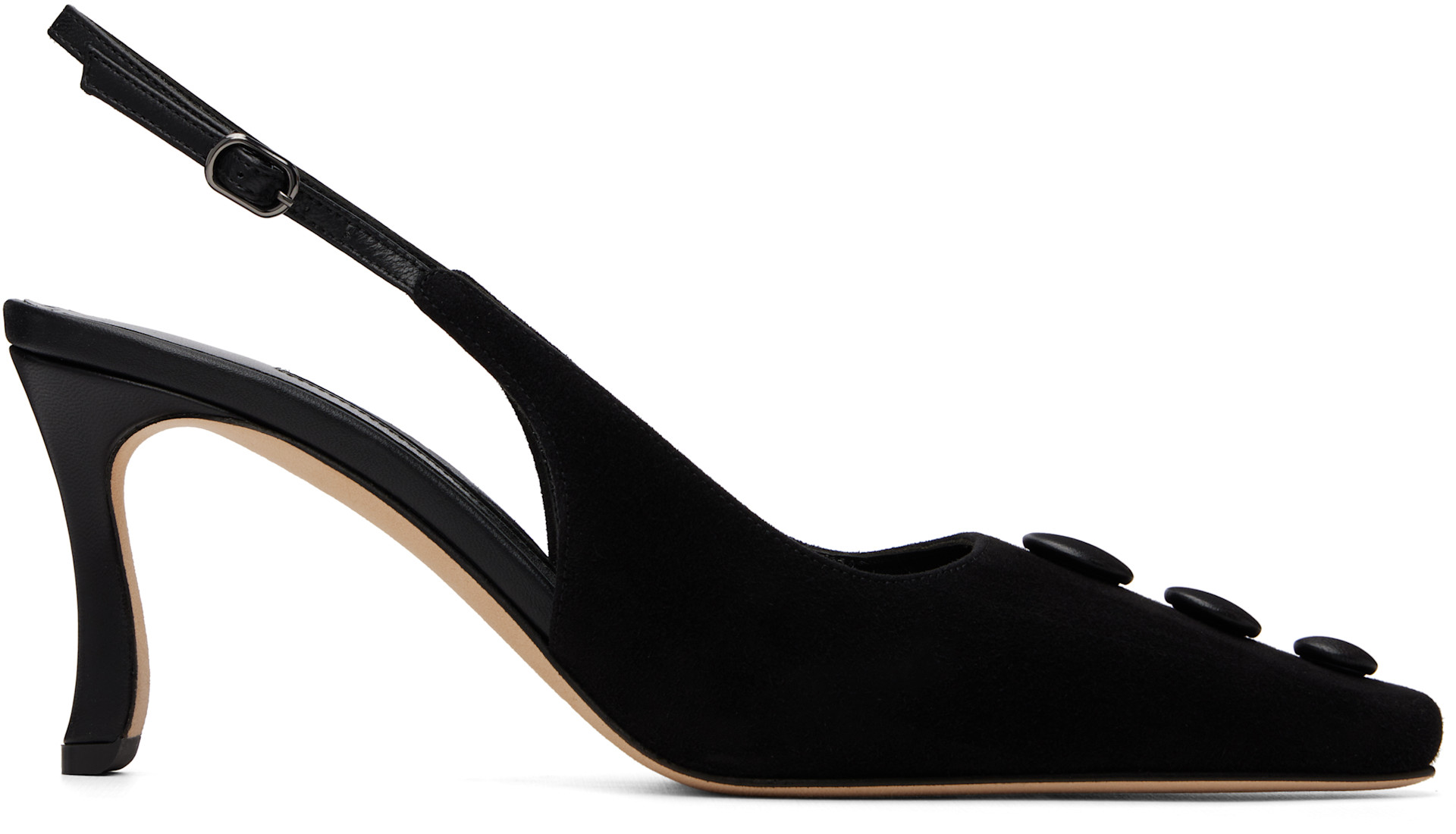 Manolo Blahnik: Black Alexapla Heels | SSENSE