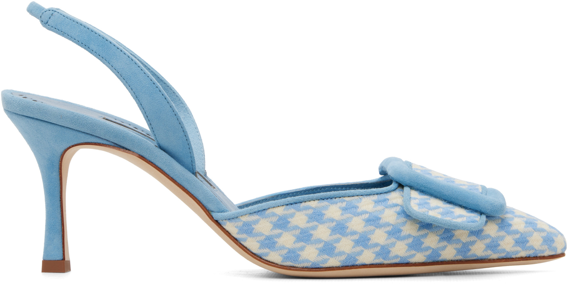 Manolo Blahnik - Escarpins Mayslibi bleu et blanc