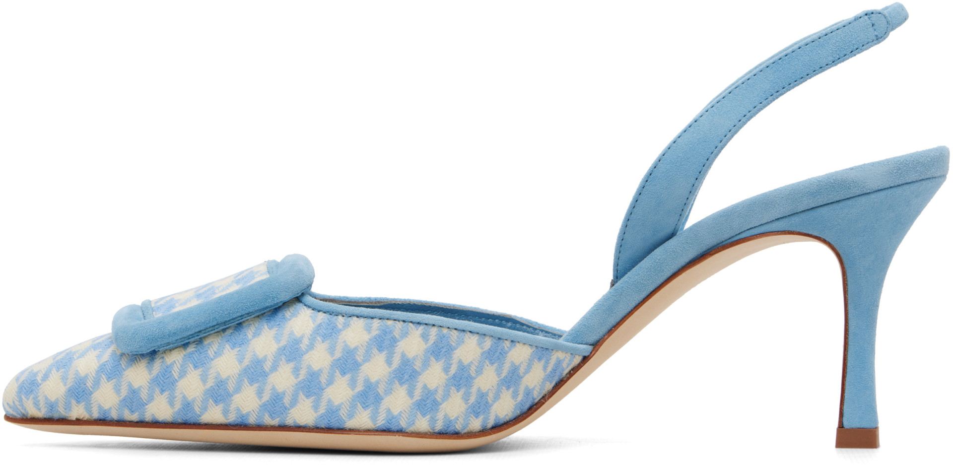 Manolo Blahnik - Escarpins Mayslibi bleu et blanc